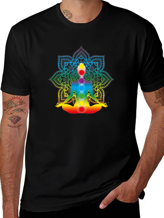 Chakra Meditation Graphic T-Shirt - Spiritual Tee