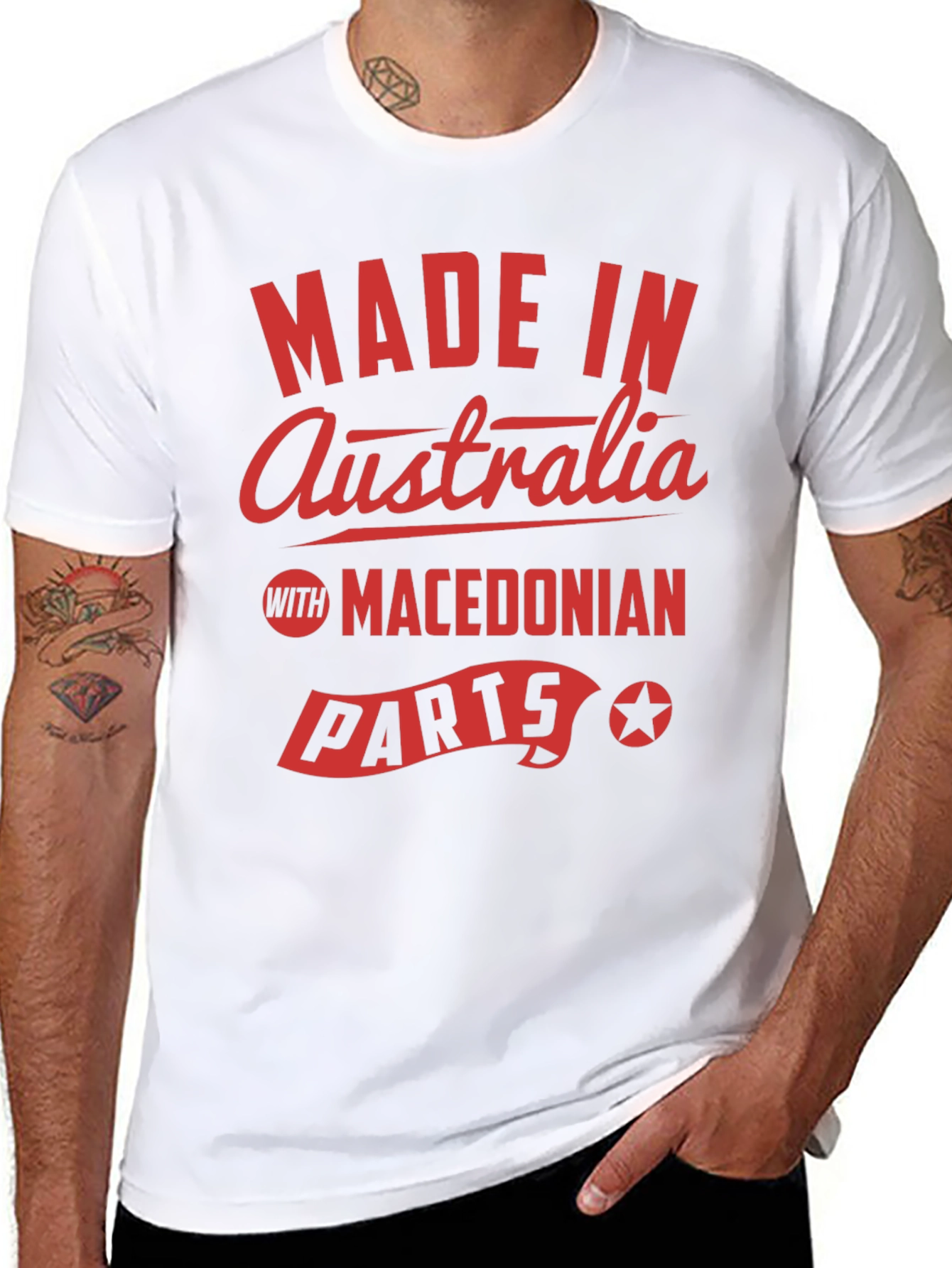 Made in Australia T-Shirt - Macedonian Parts Funny Tee