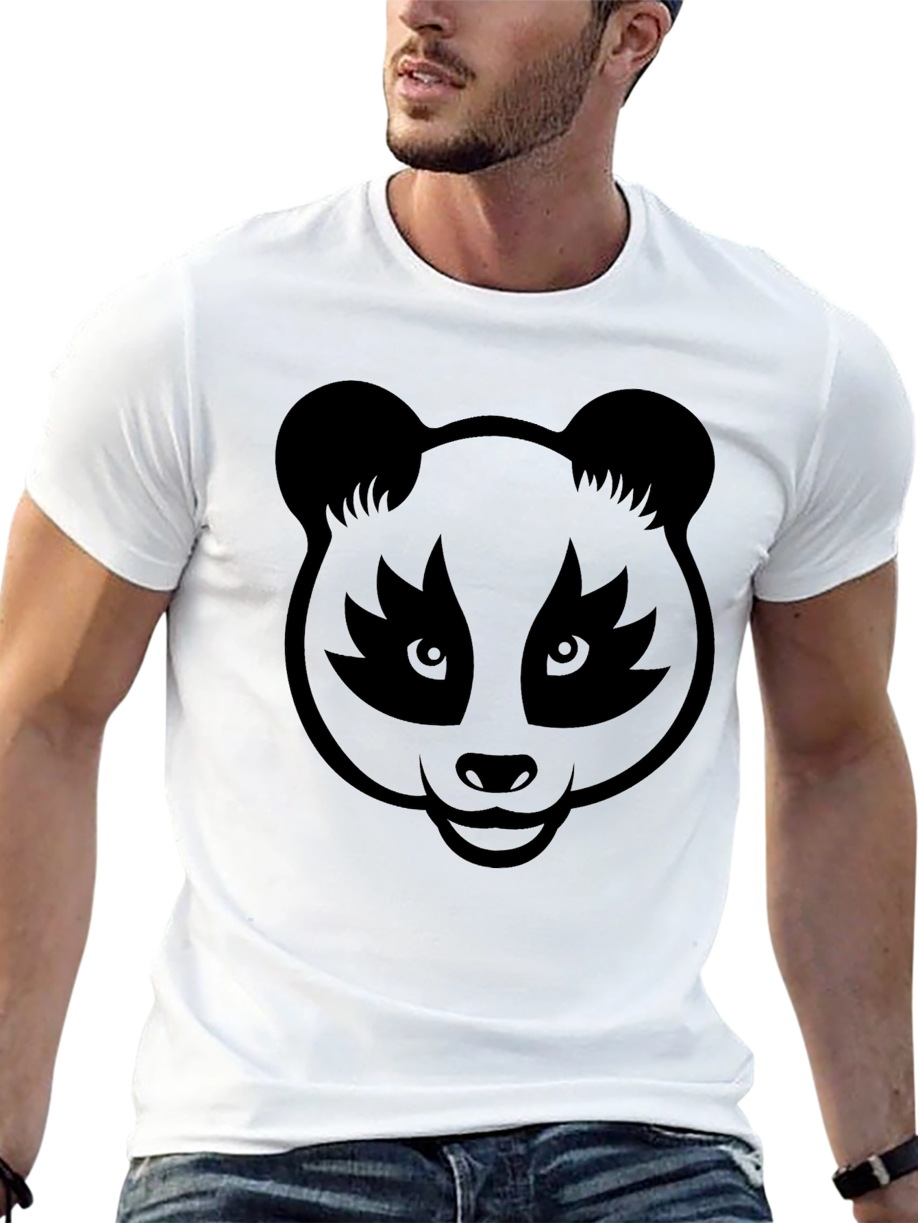 Cool Panda Graphic Black T-Shirt