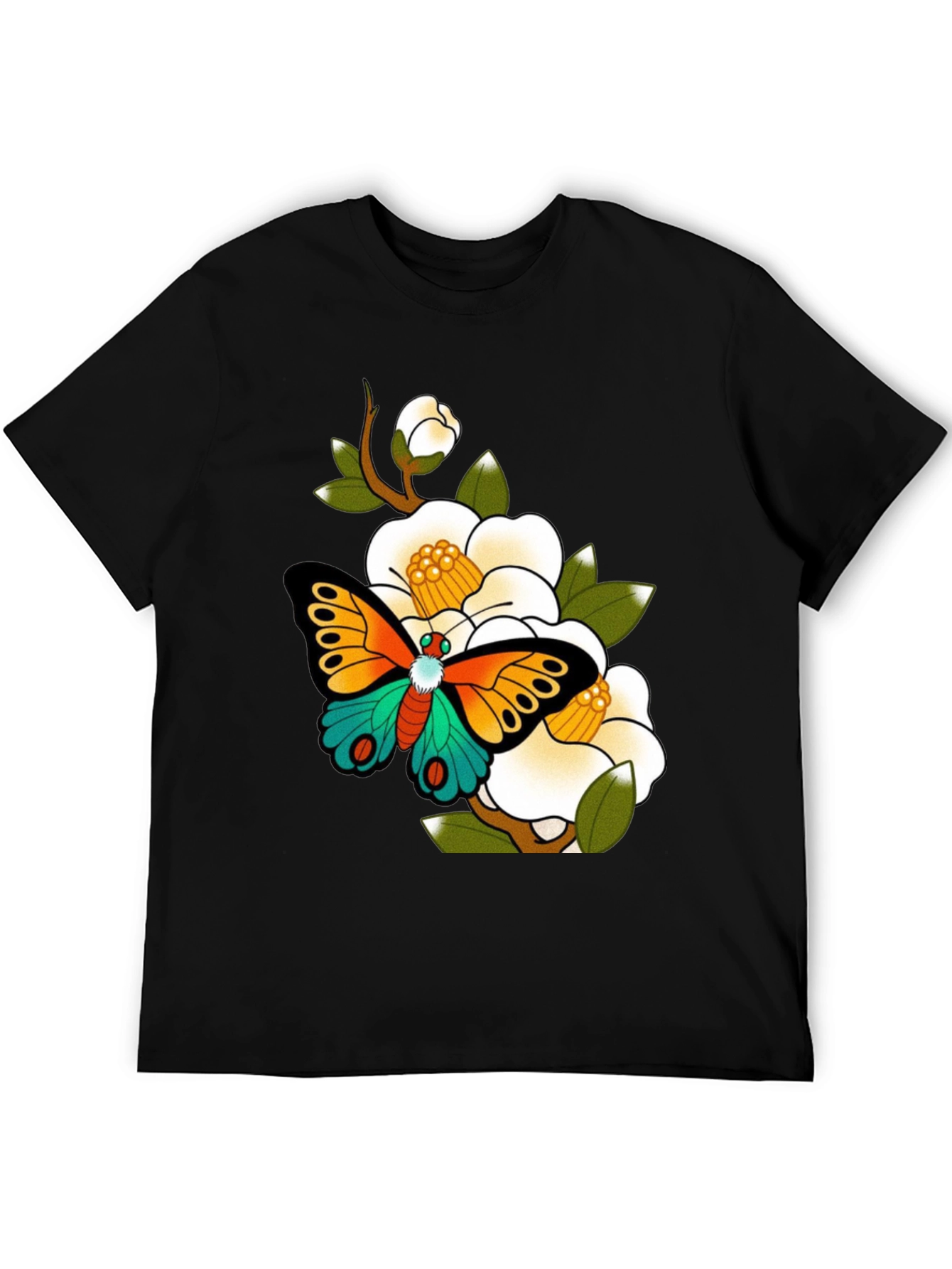 Butterfly Floral Graphic Tee - Unique Design
