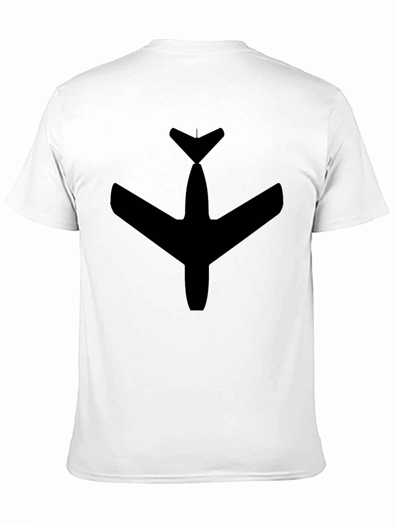 Black Airplane Graphic Tee - Classic Style