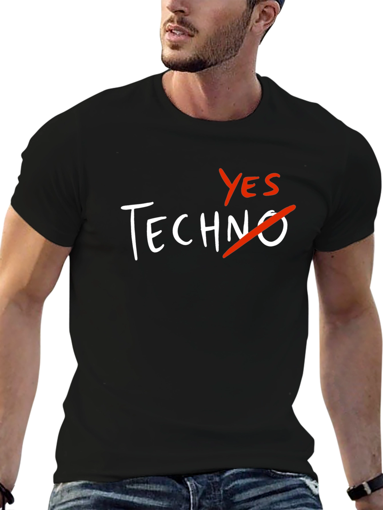 Yes Techno T-Shirt - Sarcastic Music Lover Tee