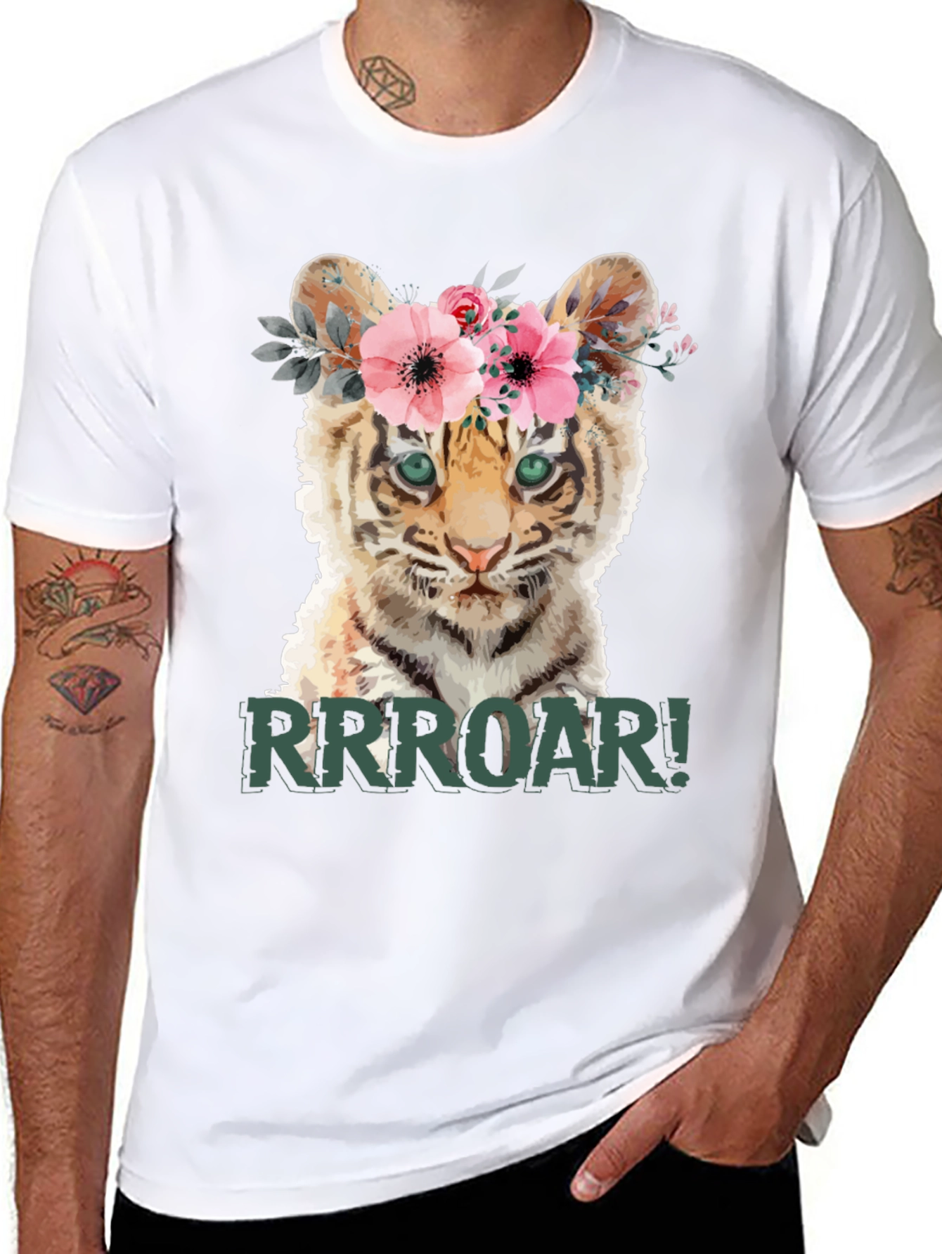 Cute Tiger Cub RRROAR! Graphic T-Shirt