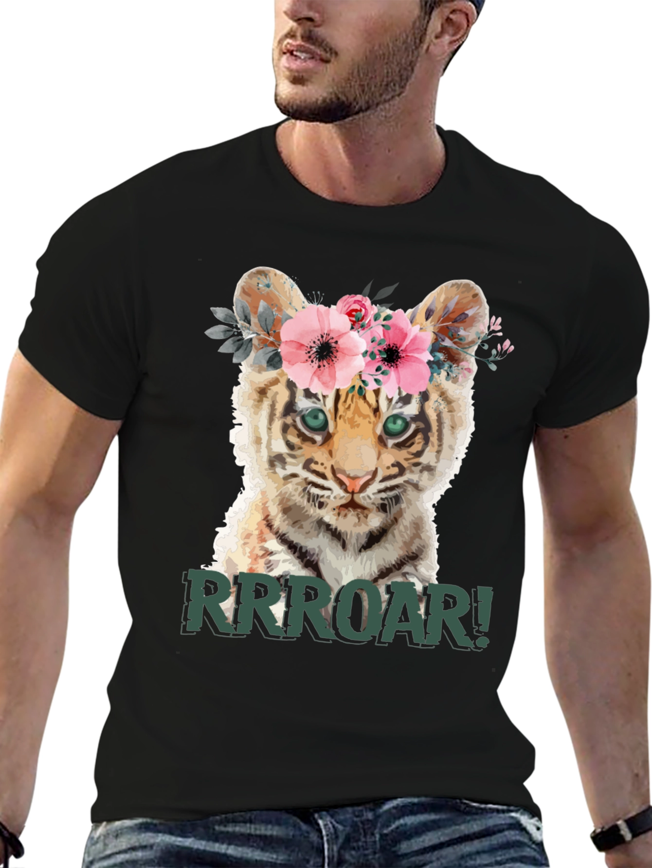 Cute Tiger Cub RRROAR! Graphic T-Shirt
