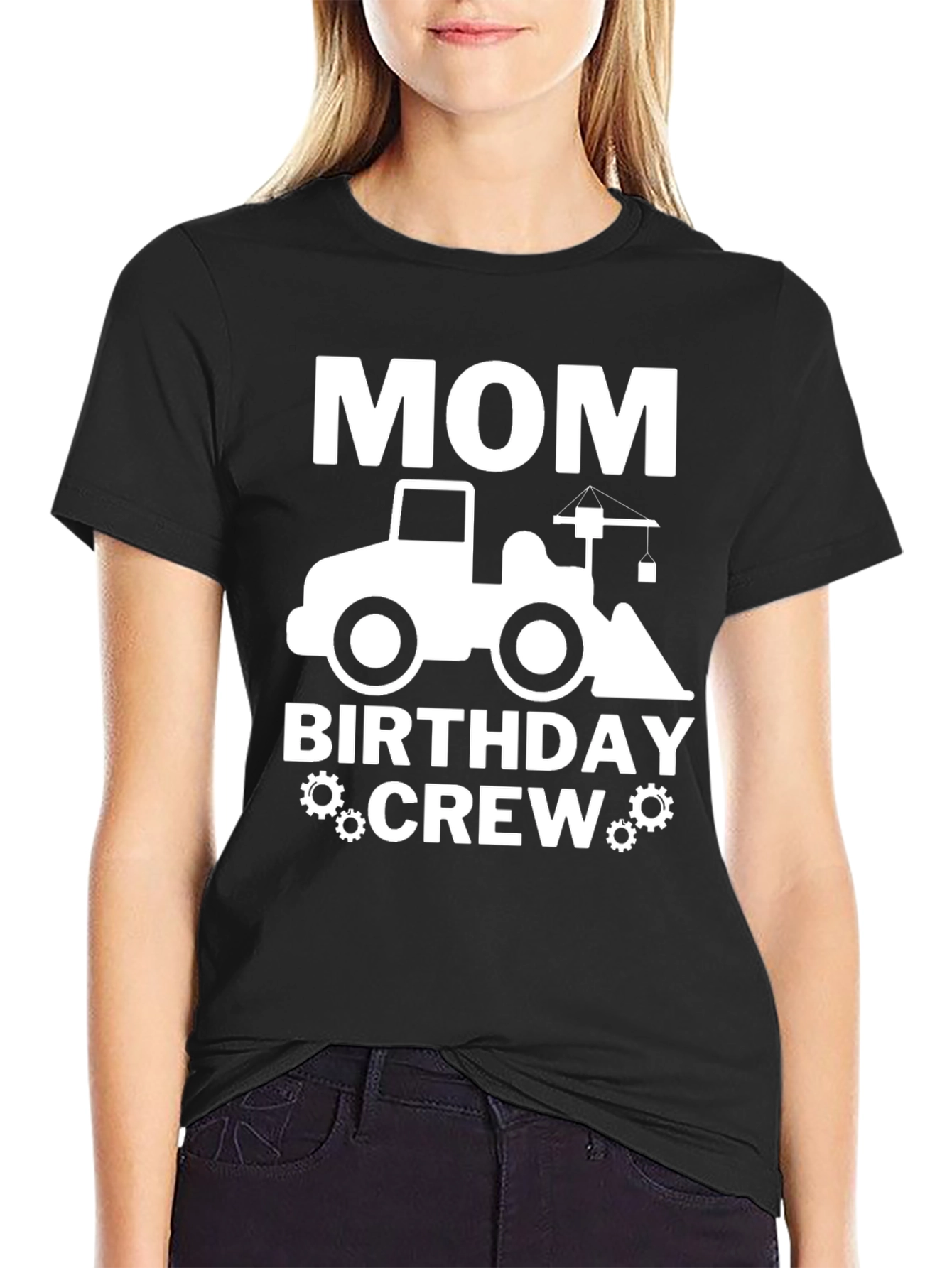 Mom Birthday Crew Construction Truck T-Shirt