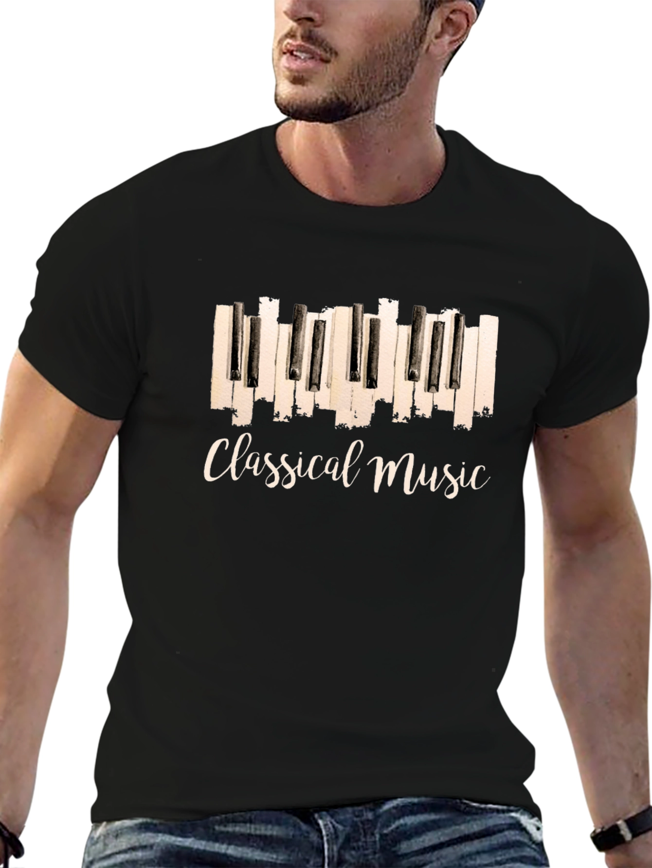 Classical Music Piano Keys Graphic T-Shirt