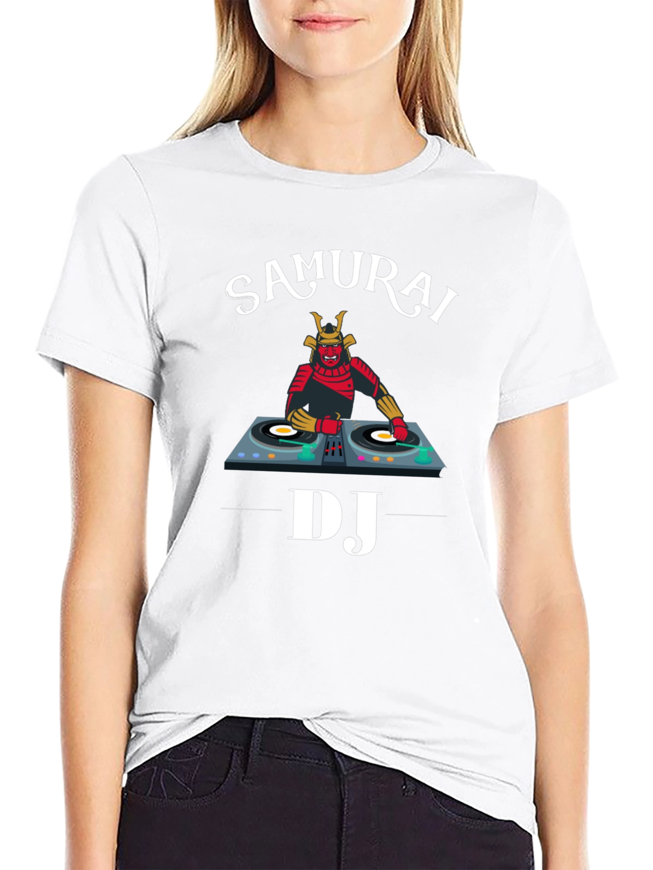 Samurai DJ Graphic Tee - Unique Music Lover Shirt