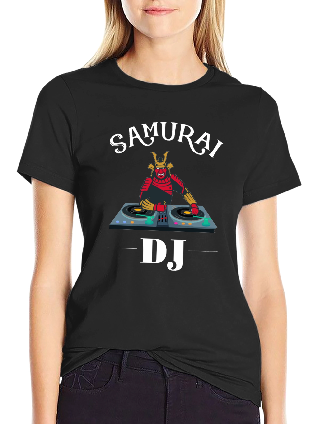 Samurai DJ Graphic Tee - Unique Music Lover Shirt