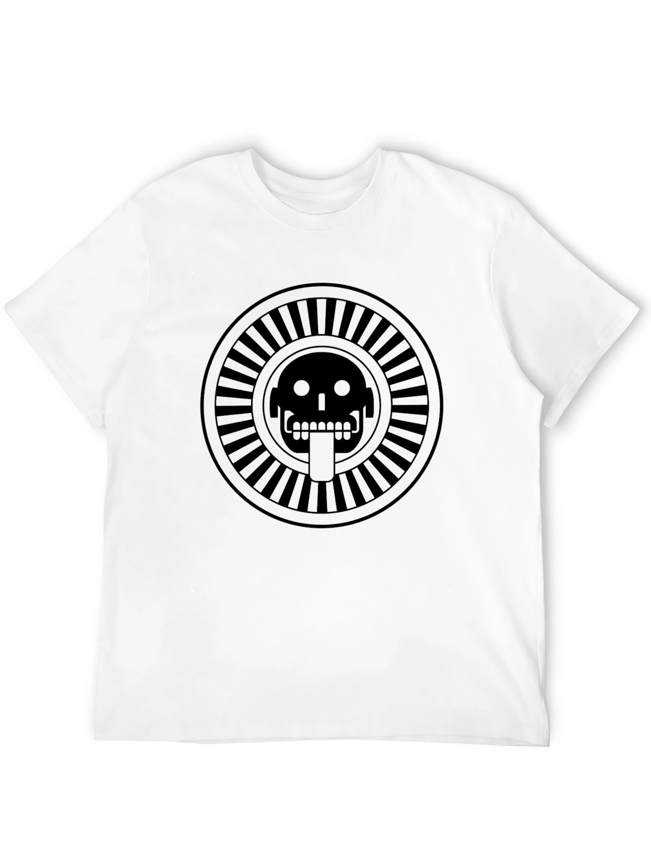 Aztec Skull Graphic Tee - Mens Black T-Shirt