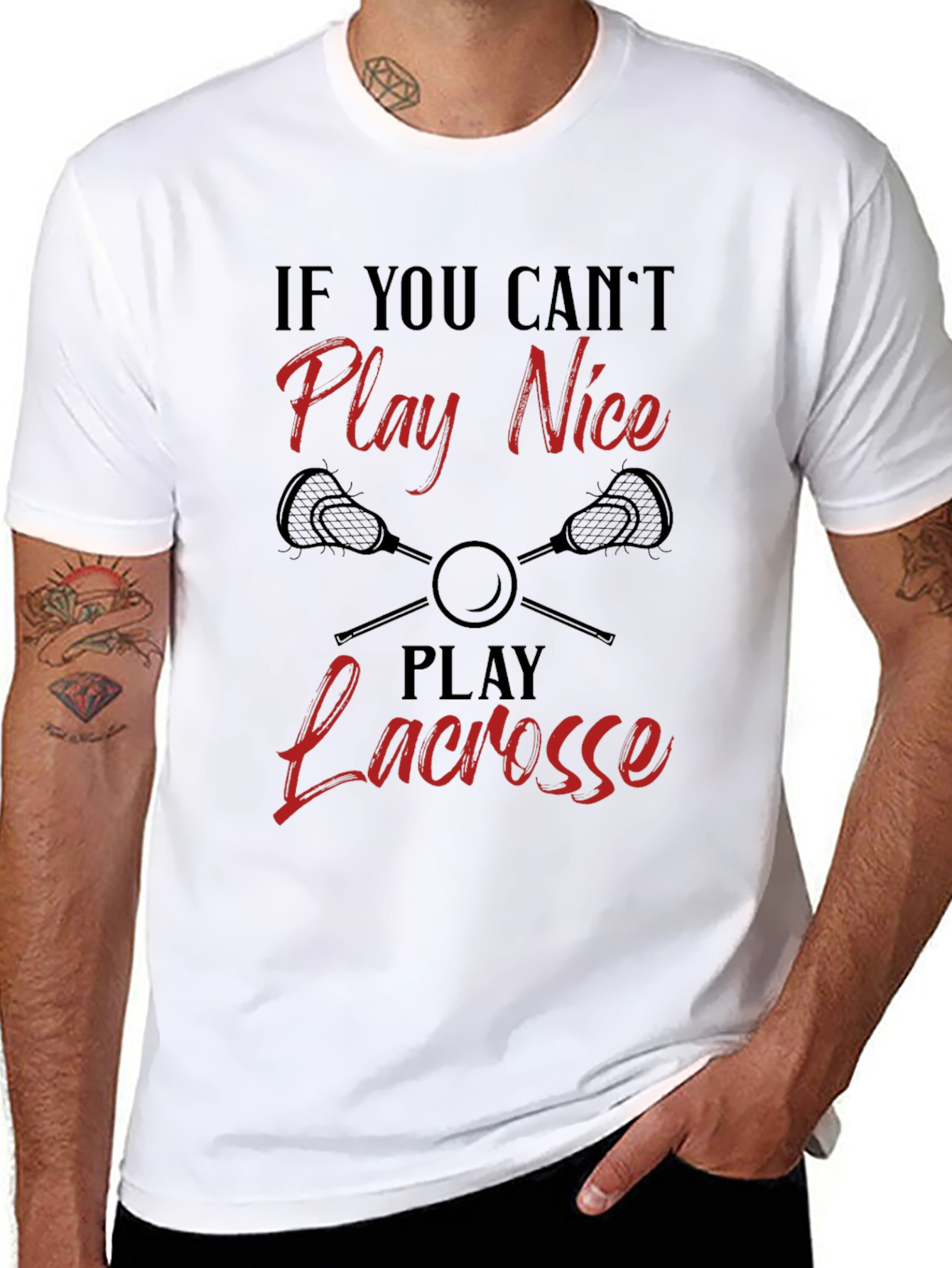 Funny Lacrosse Player T-Shirt: Play Lacrosse