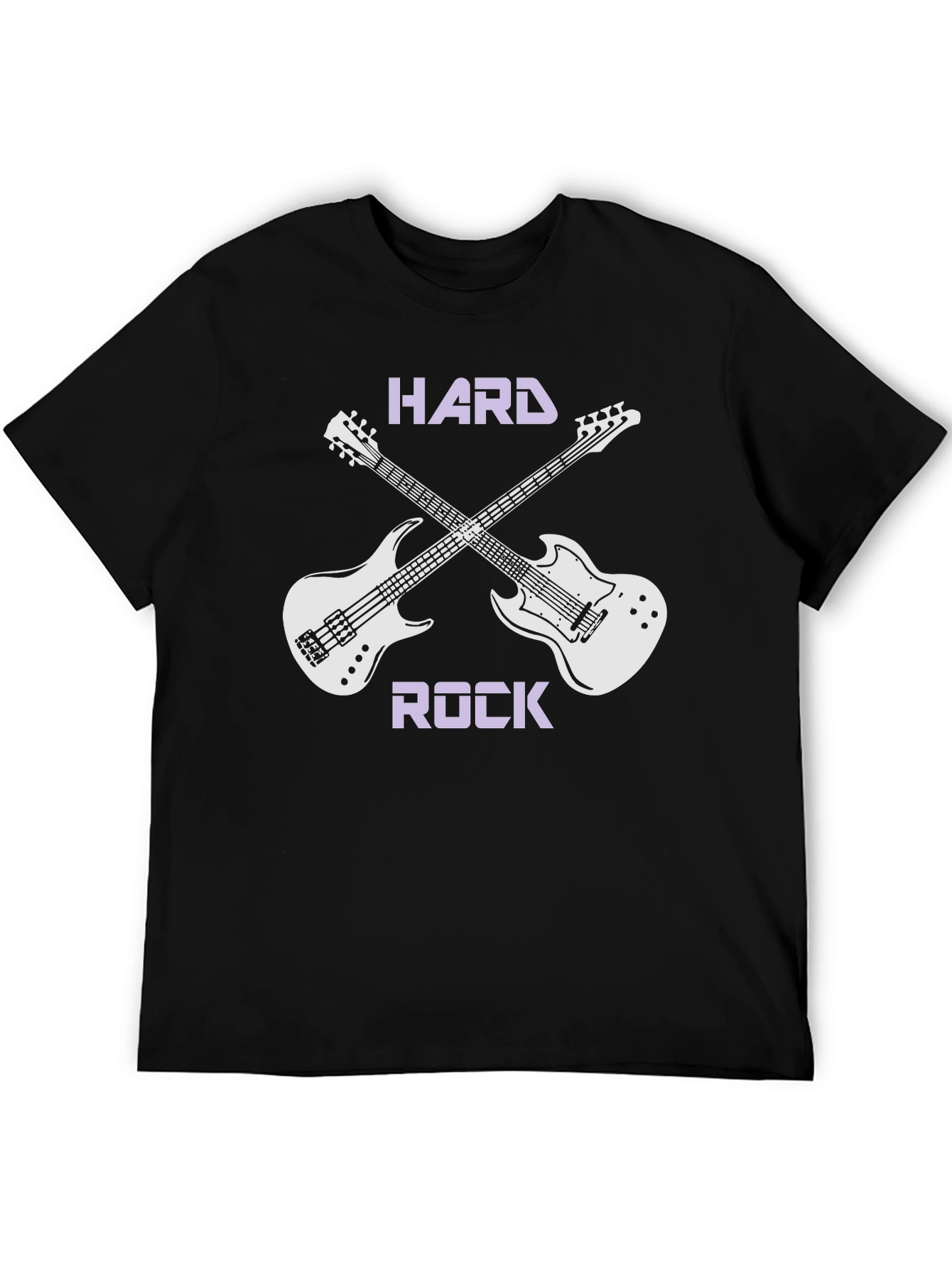 Hard Rock T-Shirt with Guitar Graphic