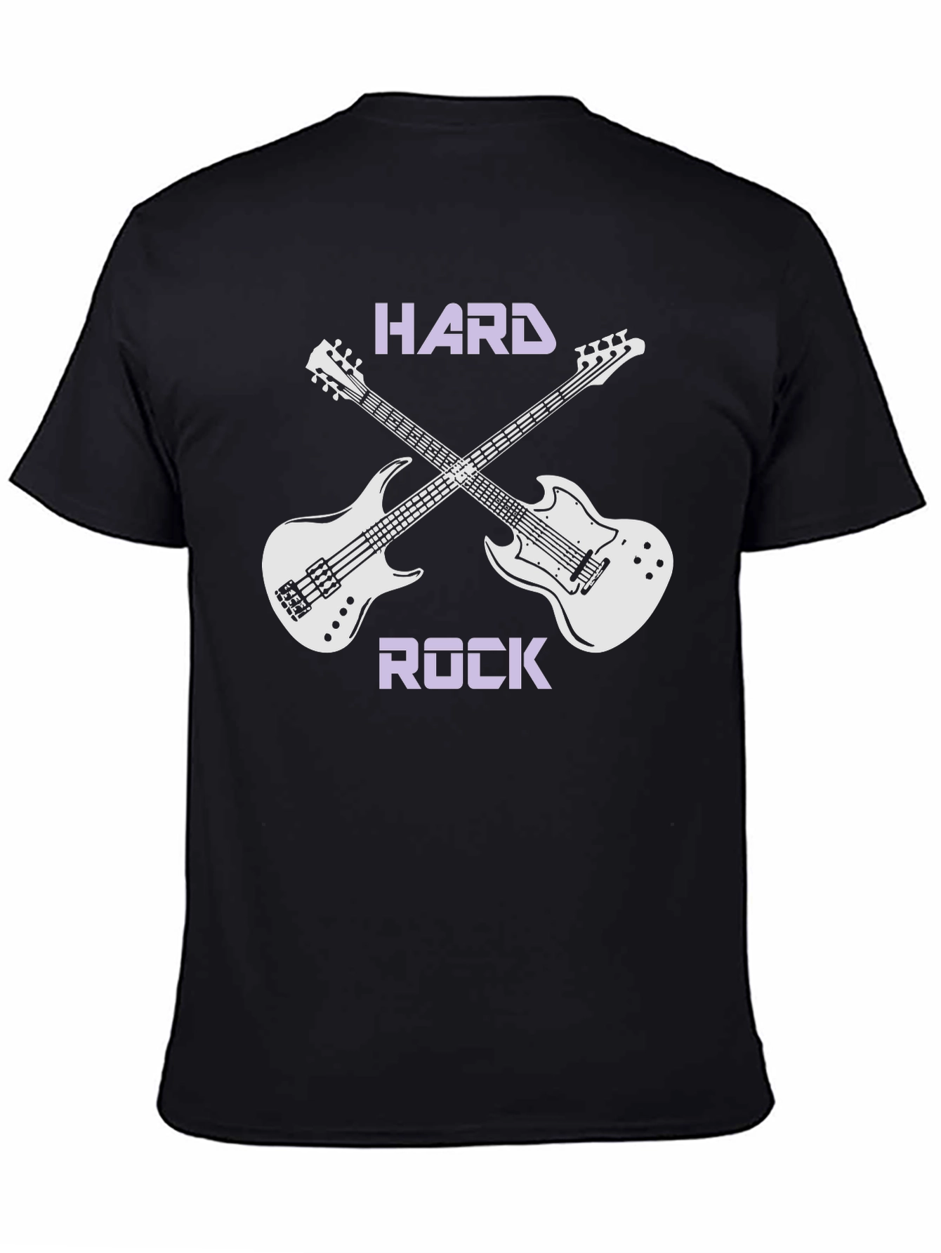 Hard Rock T-Shirt with Guitar Graphic