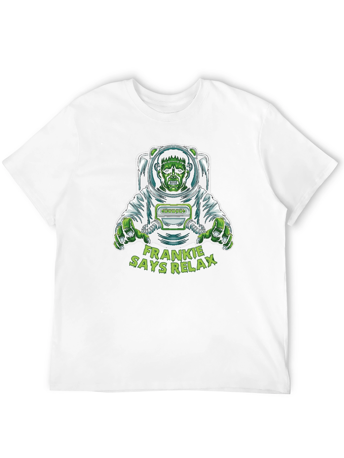 Frankie Says Relax T-Shirt - Astronaut Frankenstein
