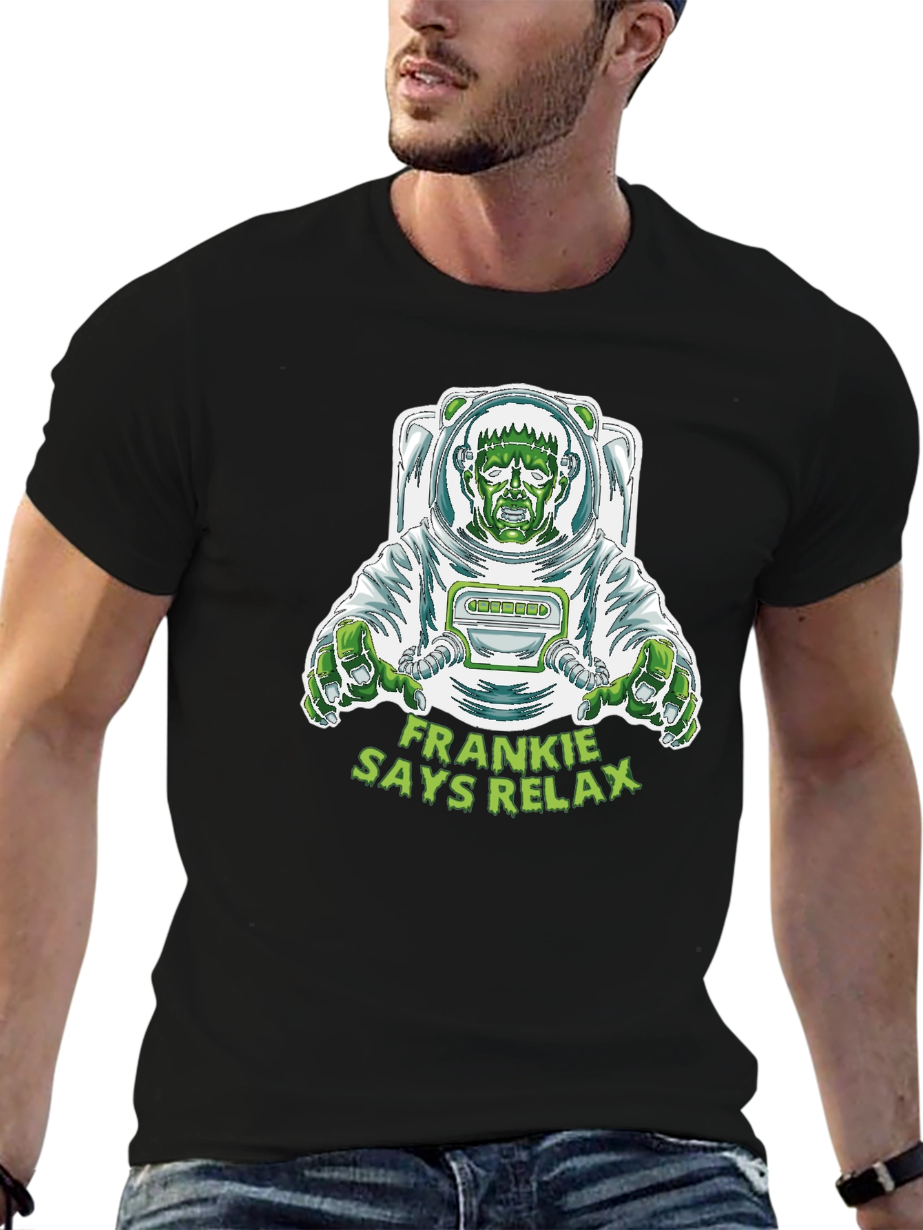 Frankie Says Relax T-Shirt - Astronaut Frankenstein