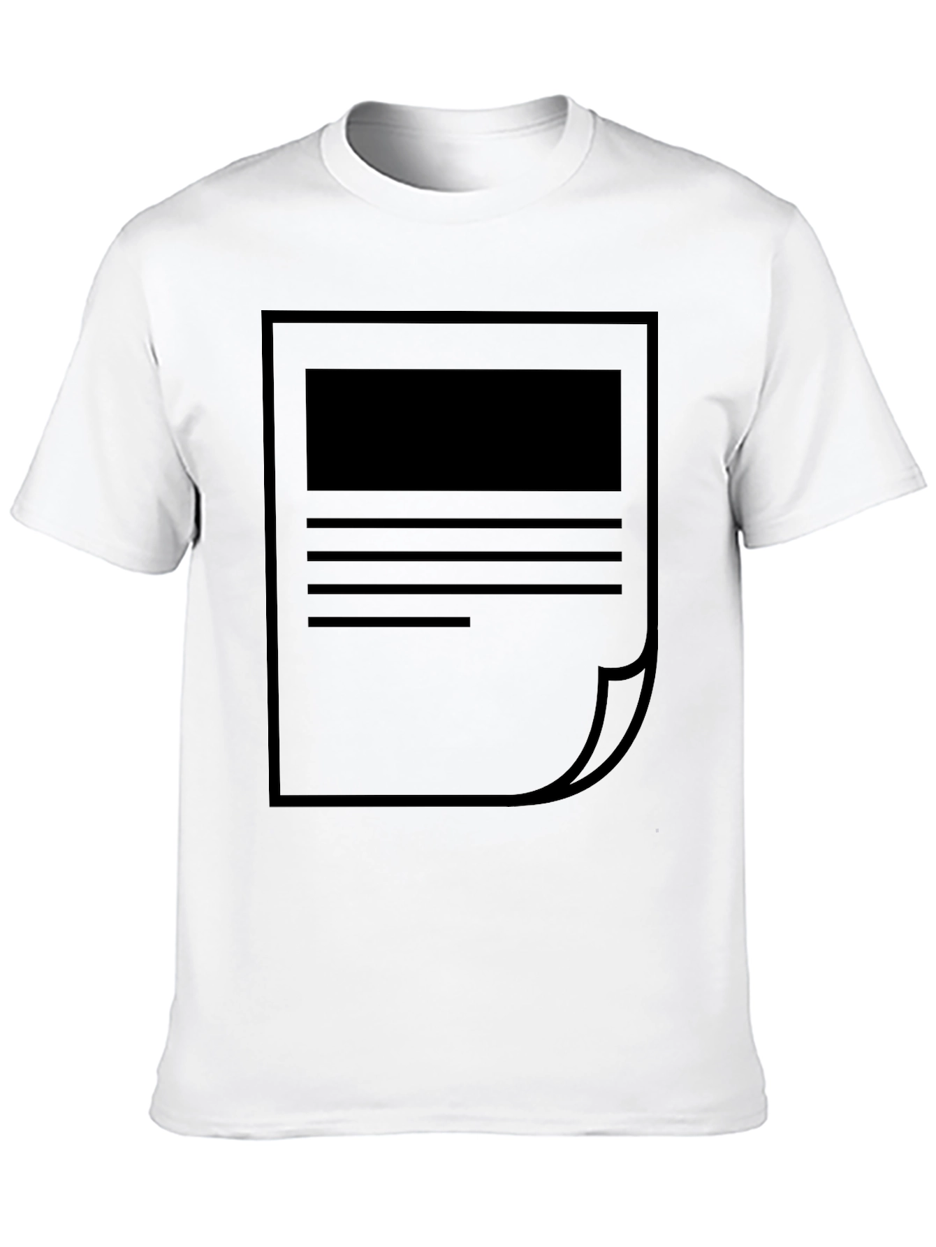 Modern Abstract Graphic Print Black T-Shirt