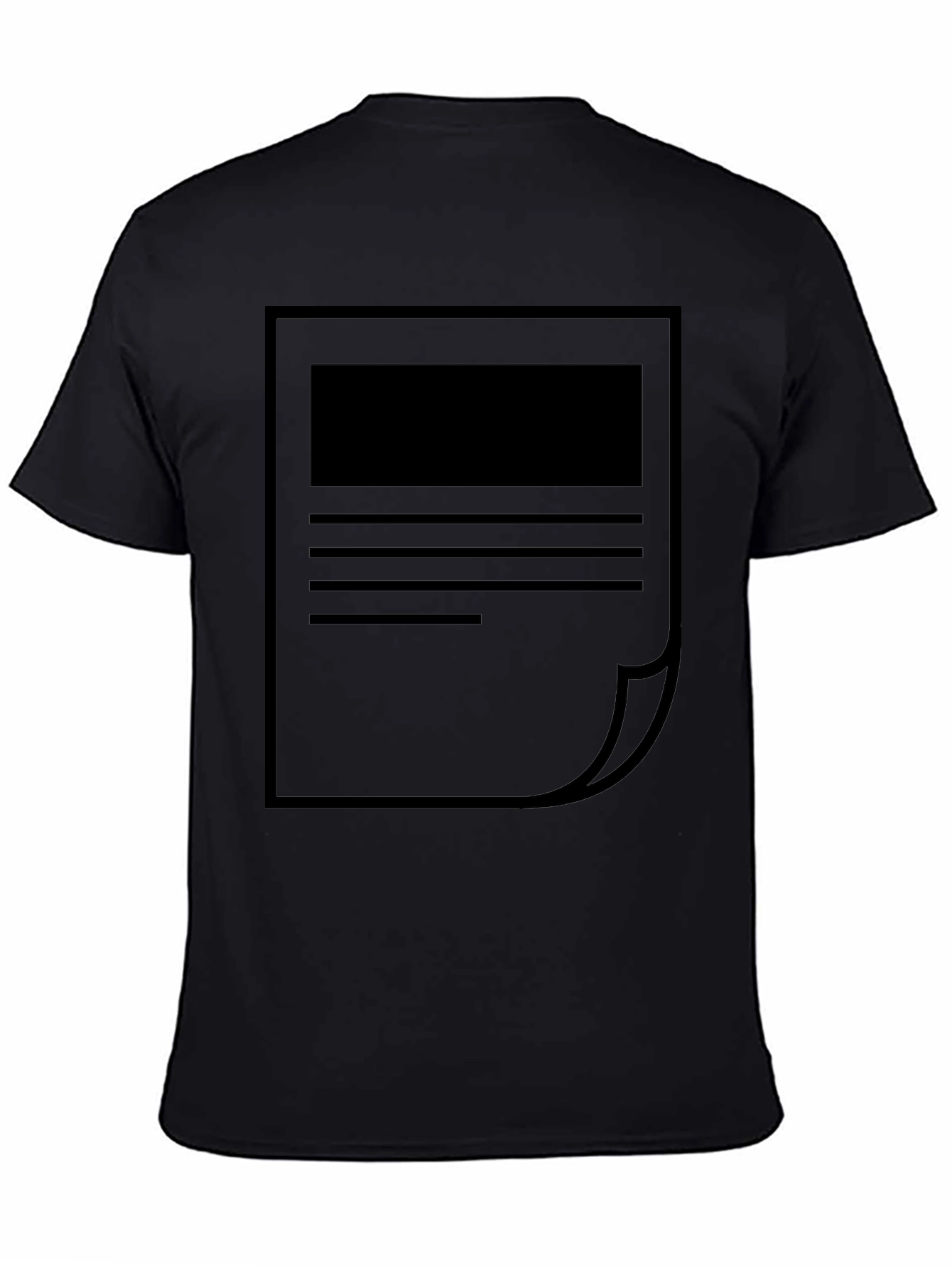 Modern Abstract Graphic Print Black T-Shirt