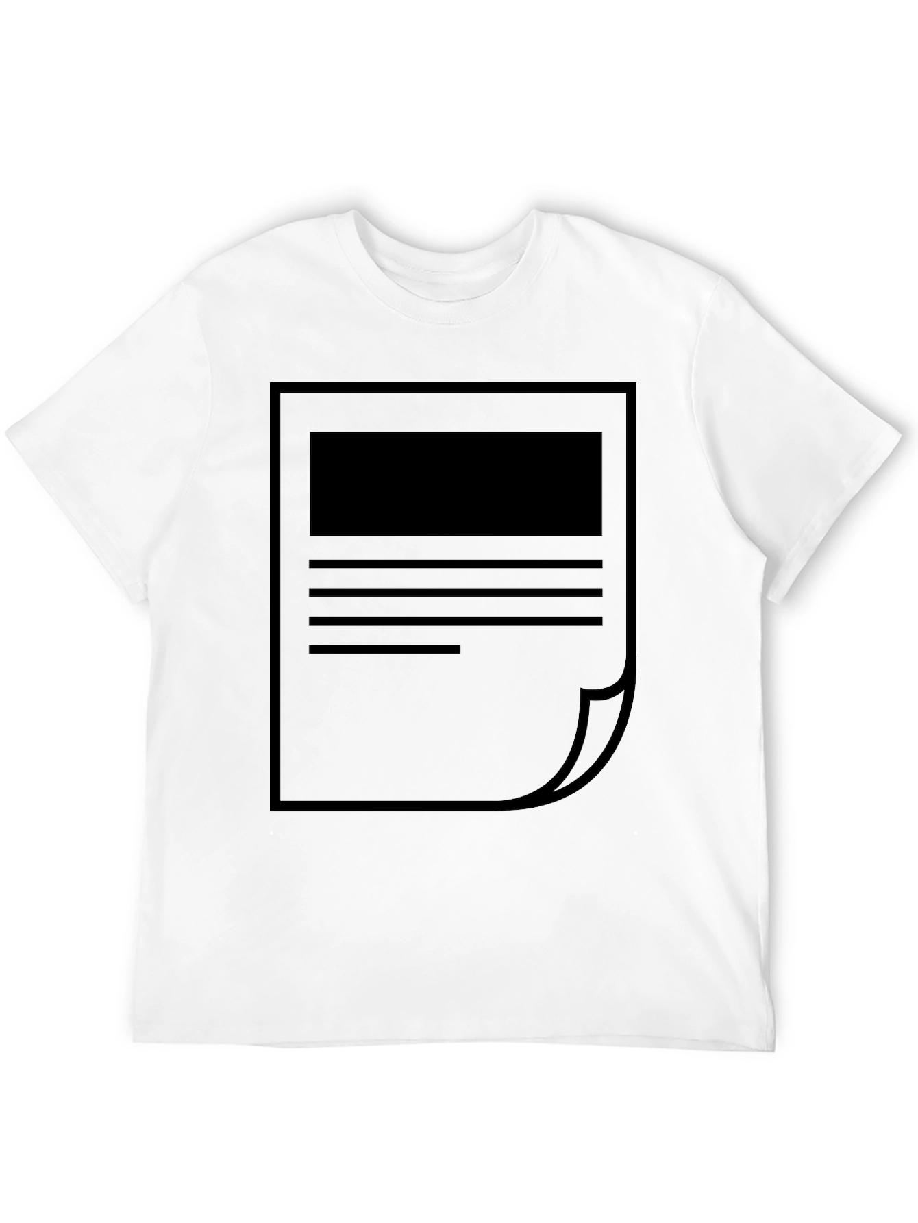 Modern Abstract Graphic Print Black T-Shirt