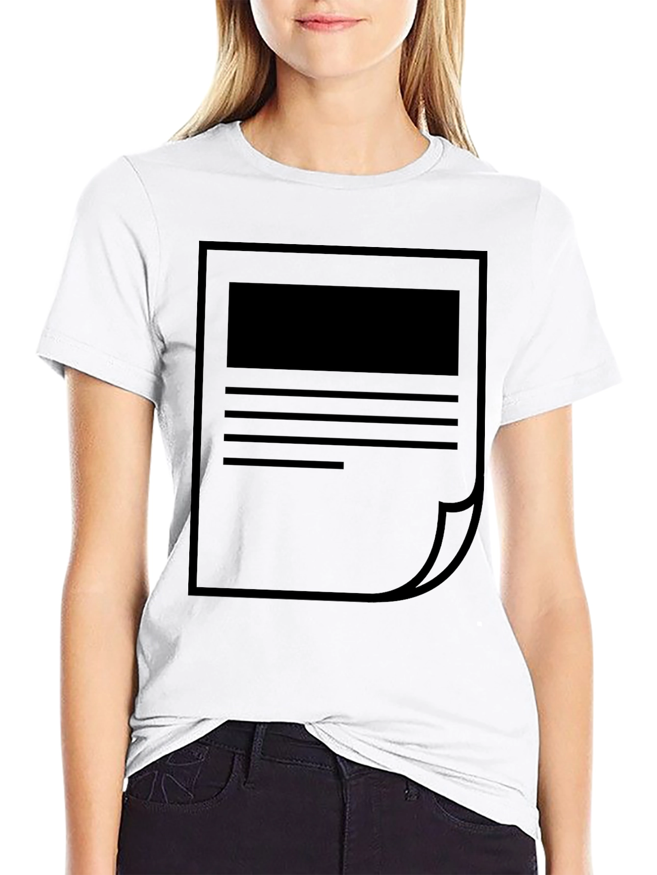 Modern Abstract Graphic Print Black T-Shirt