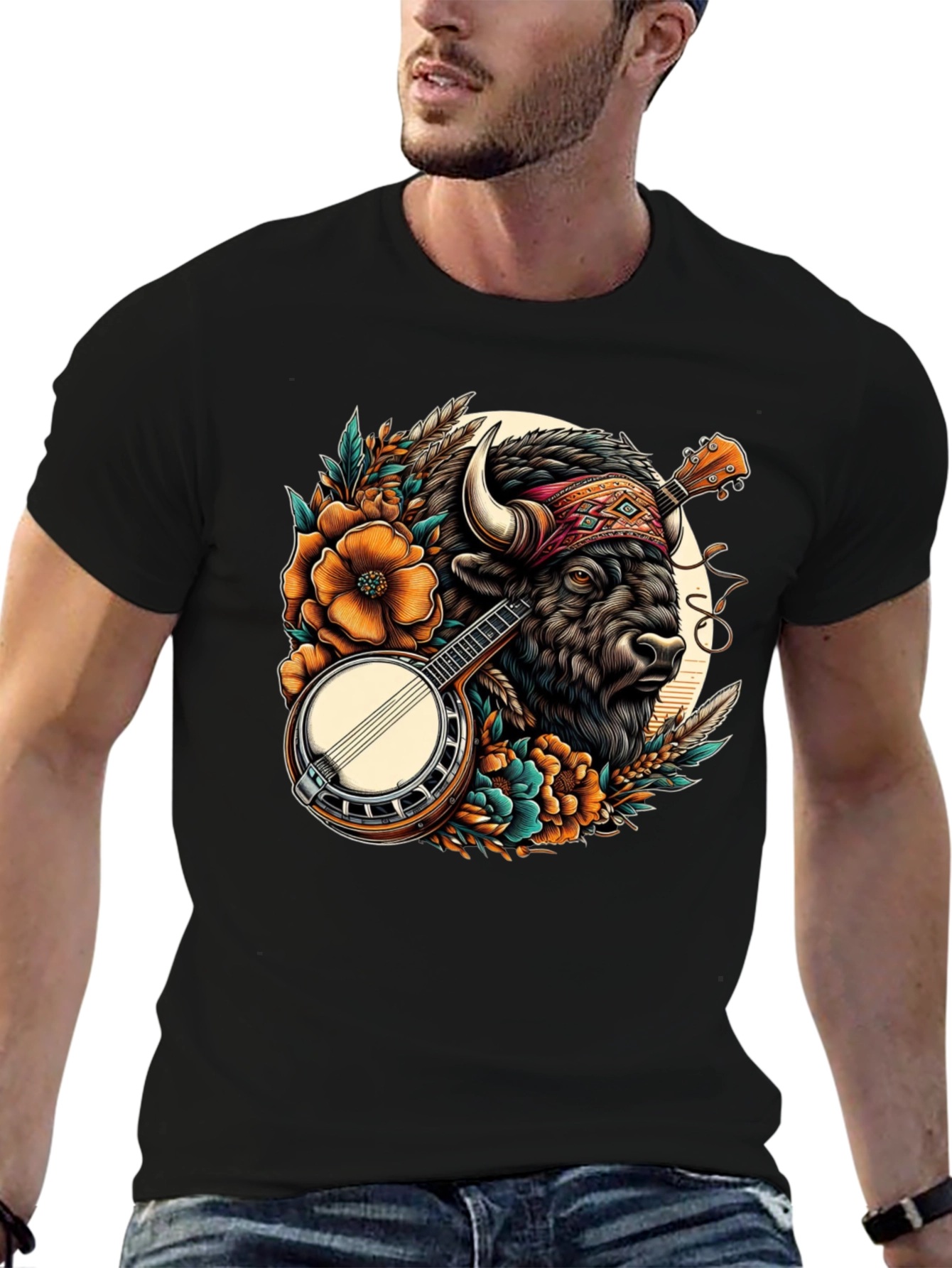 Buffalo Banjo T-Shirt - Unique Graphic Tee