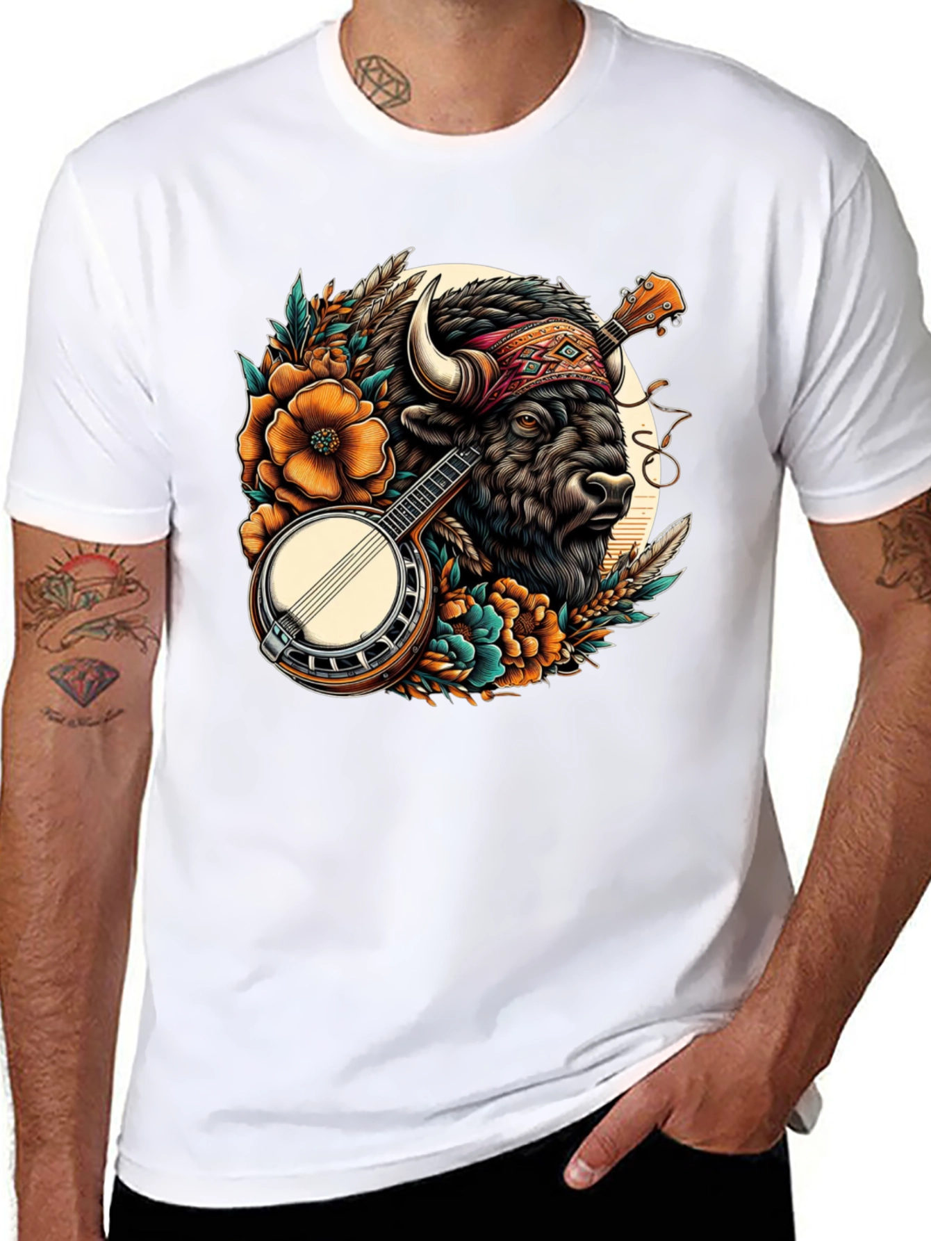 Buffalo Banjo T-Shirt - Unique Graphic Tee