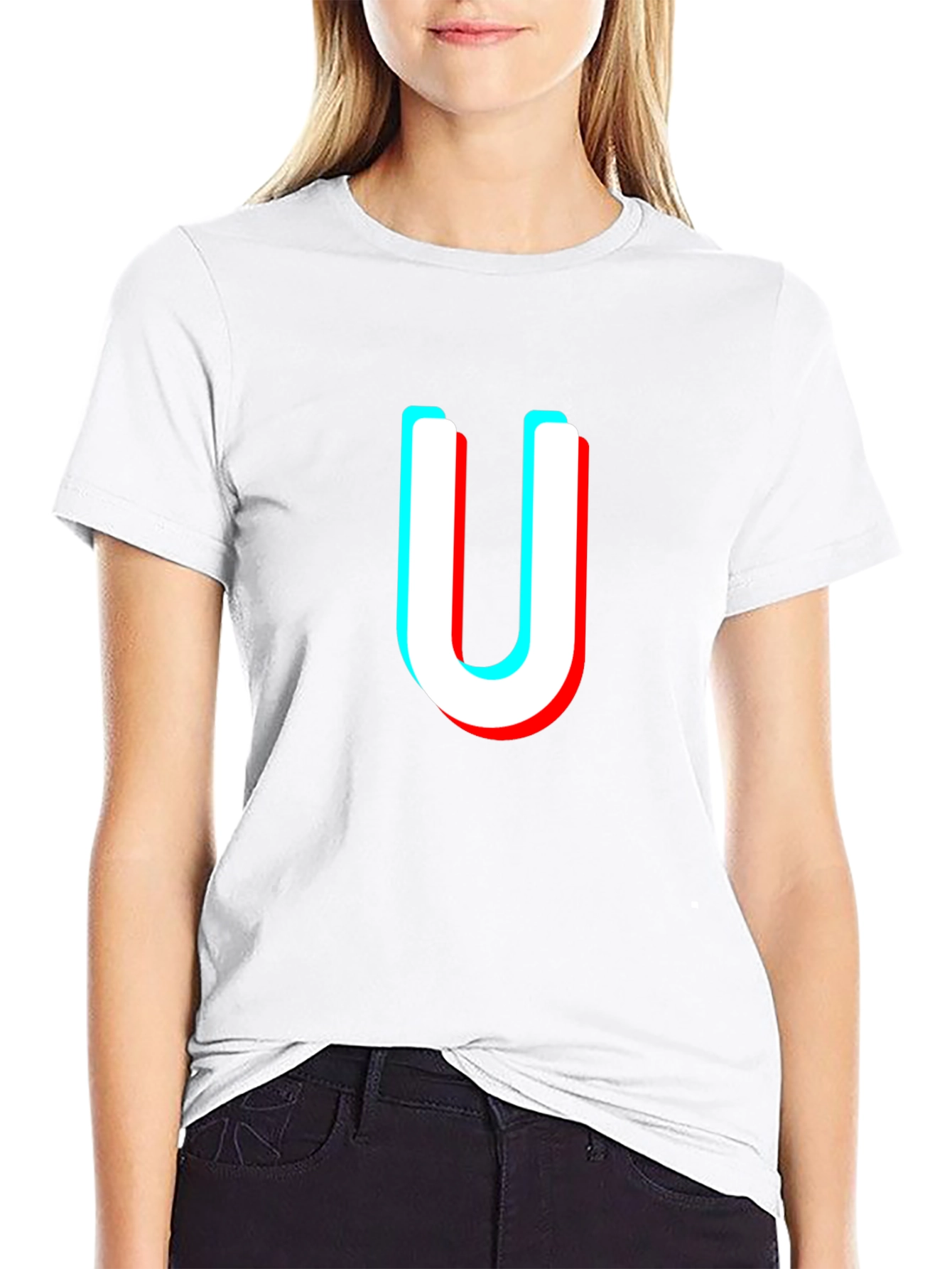 Stereoscopic U Graphic Tee