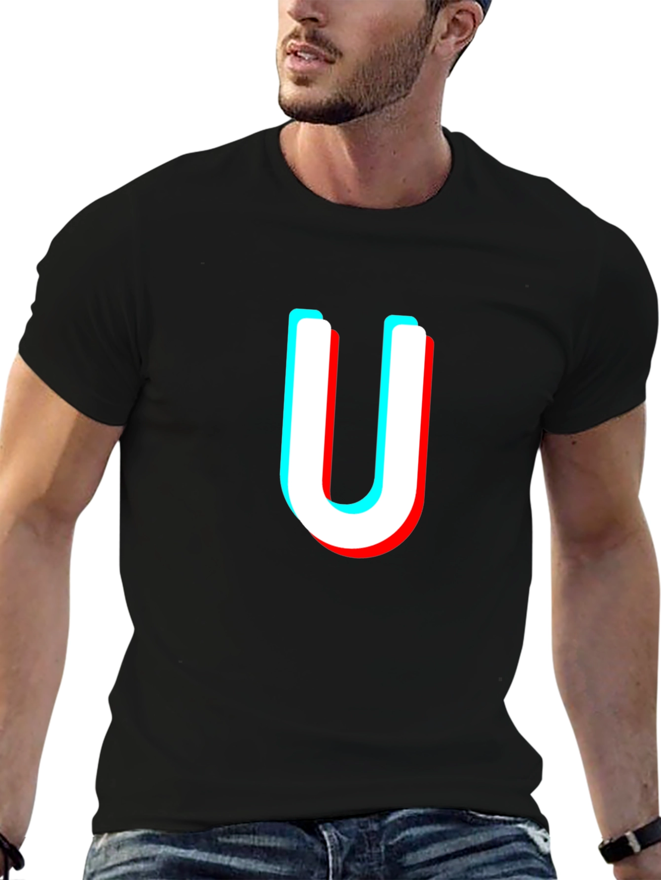 Stereoscopic U Graphic Tee