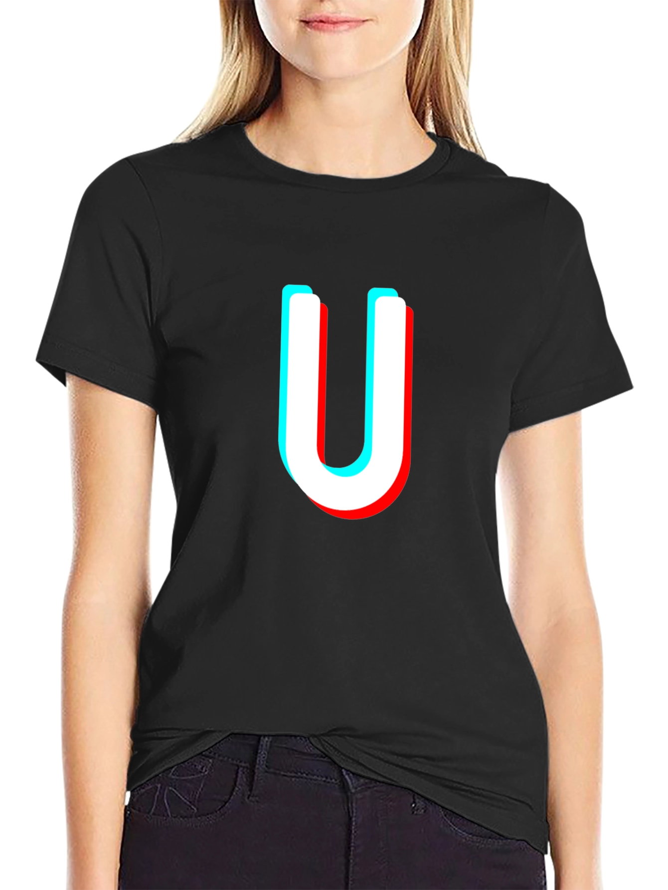Stereoscopic U Graphic Tee