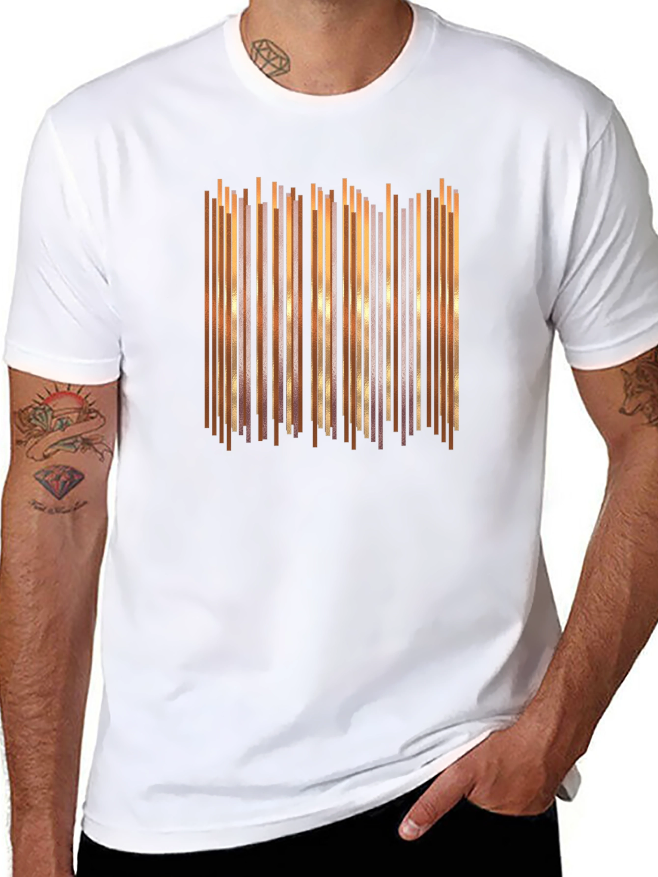 Abstract Line Art Graphic T-Shirt