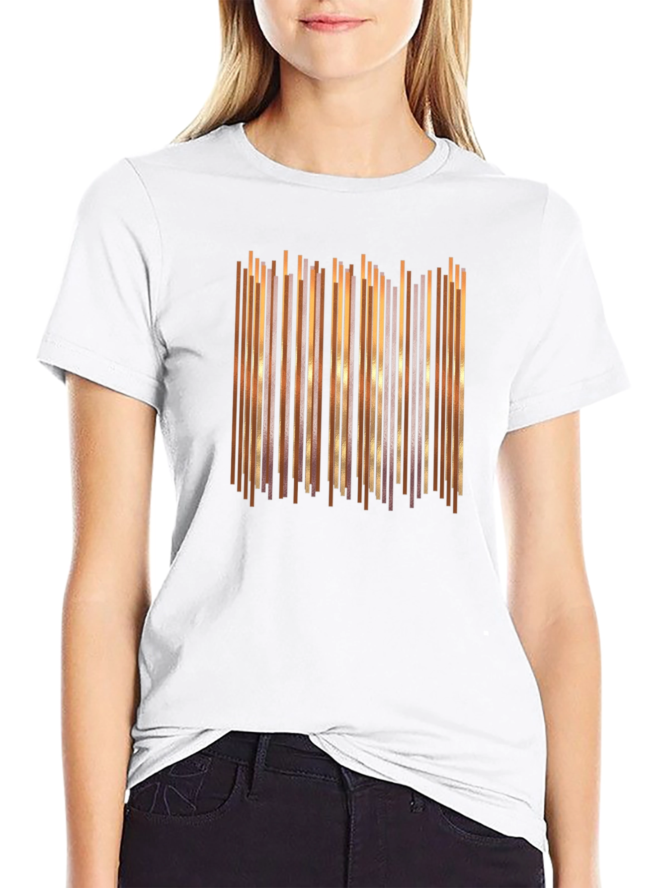 Abstract Line Art Graphic T-Shirt