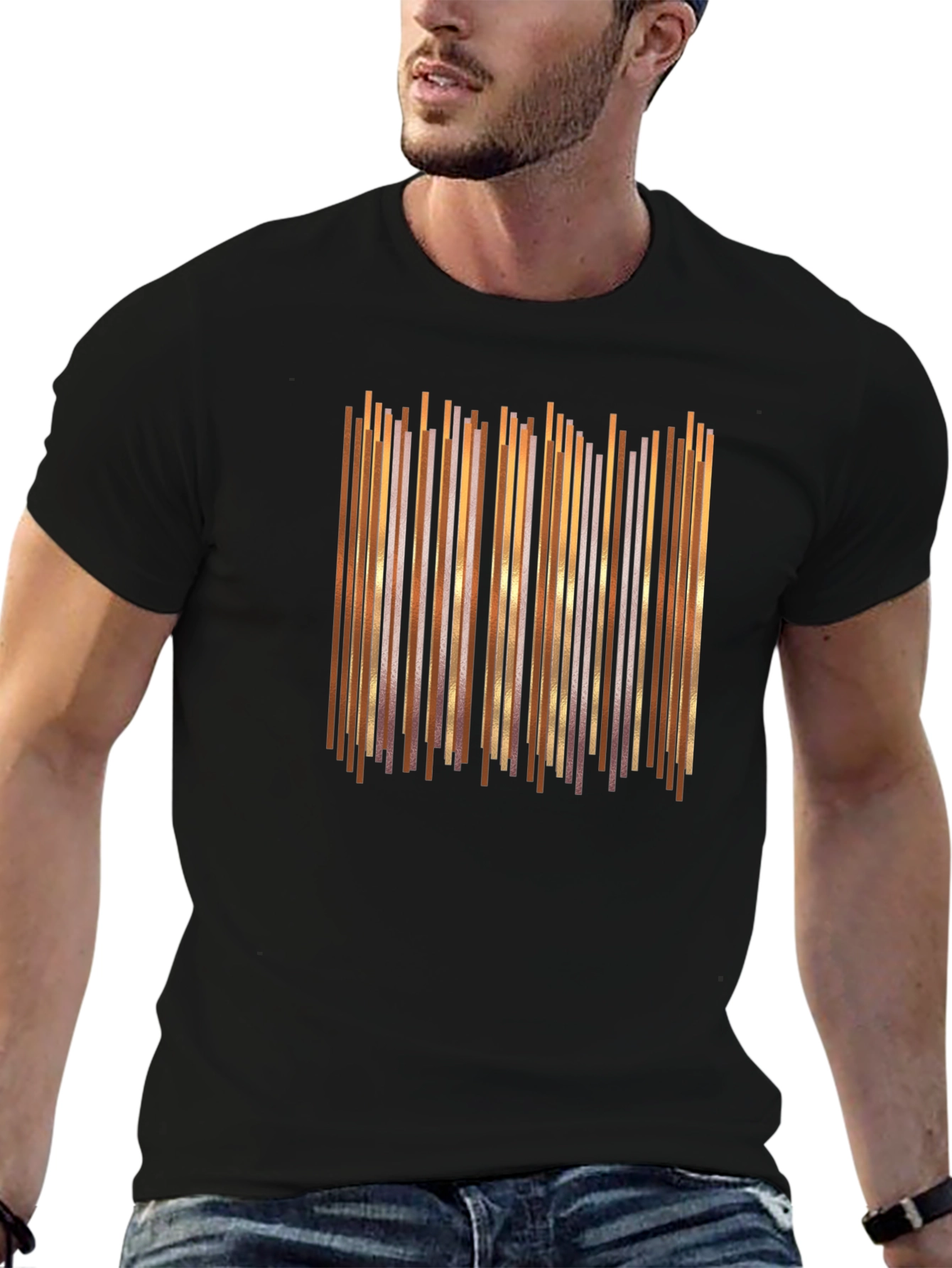 Abstract Line Art Graphic T-Shirt