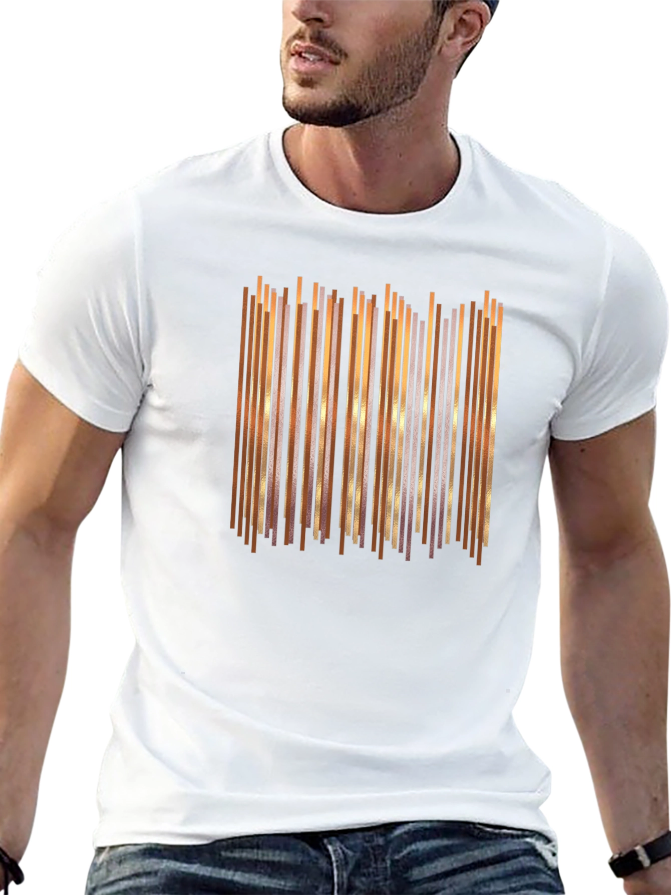 Abstract Line Art Graphic T-Shirt