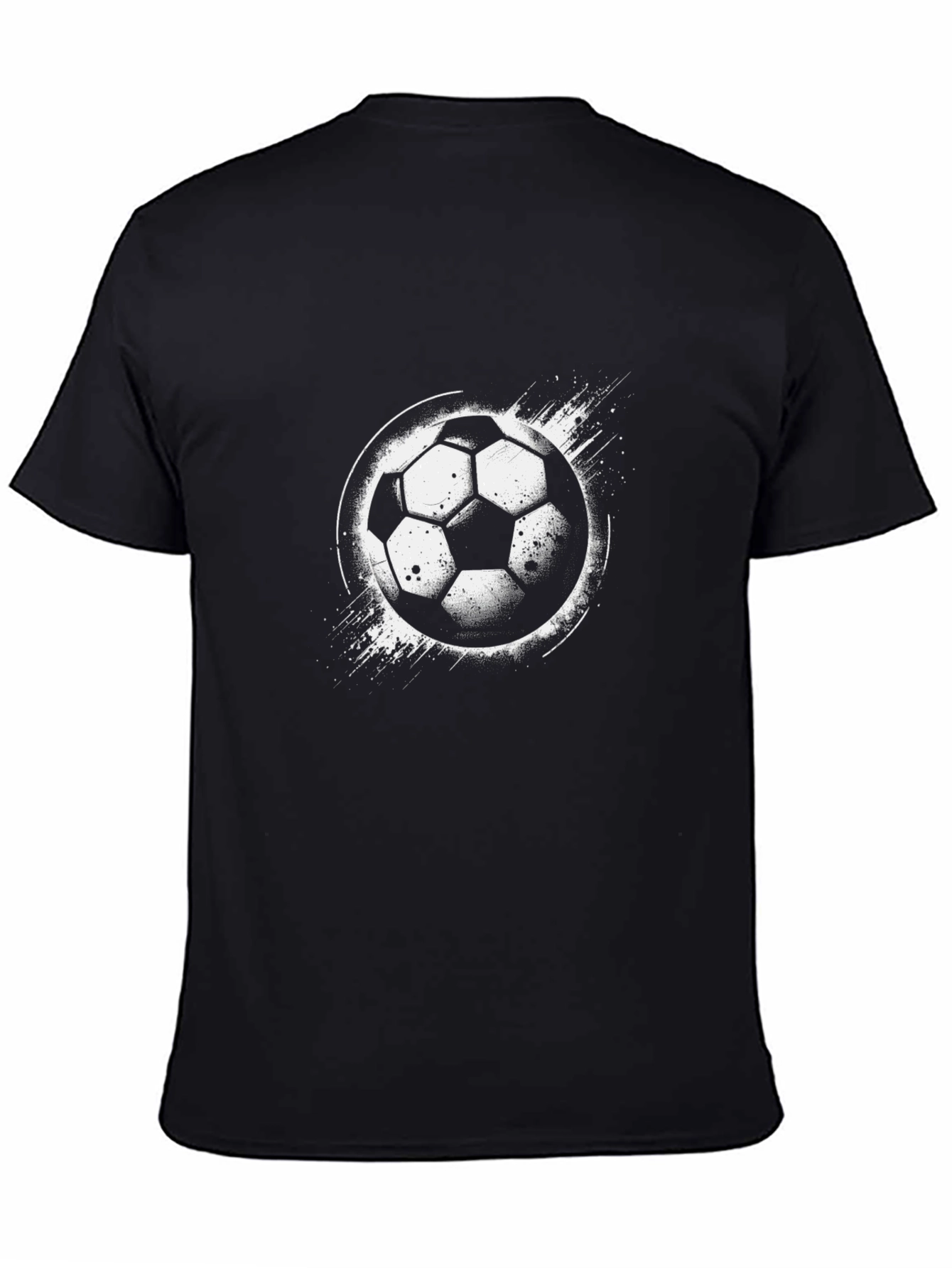 Soccer Ball Graphic Black T-Shirt