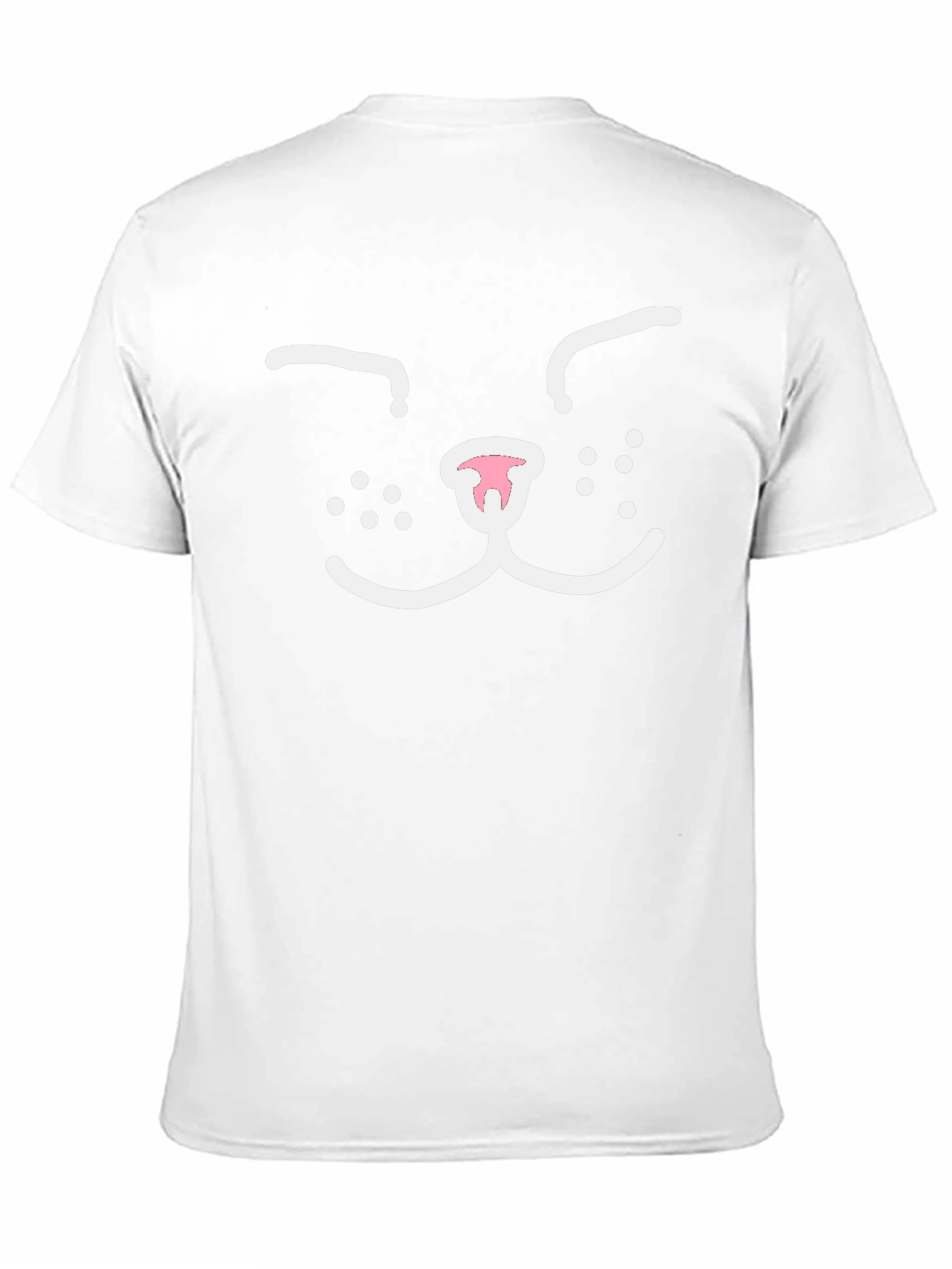 Cute Cat Face Graphic Tee - Black Cotton T-Shirt