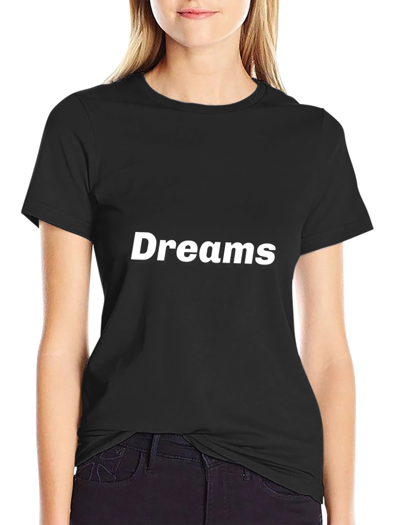 Dreams Graphic Tee - Classic Black Cotton T-Shirt