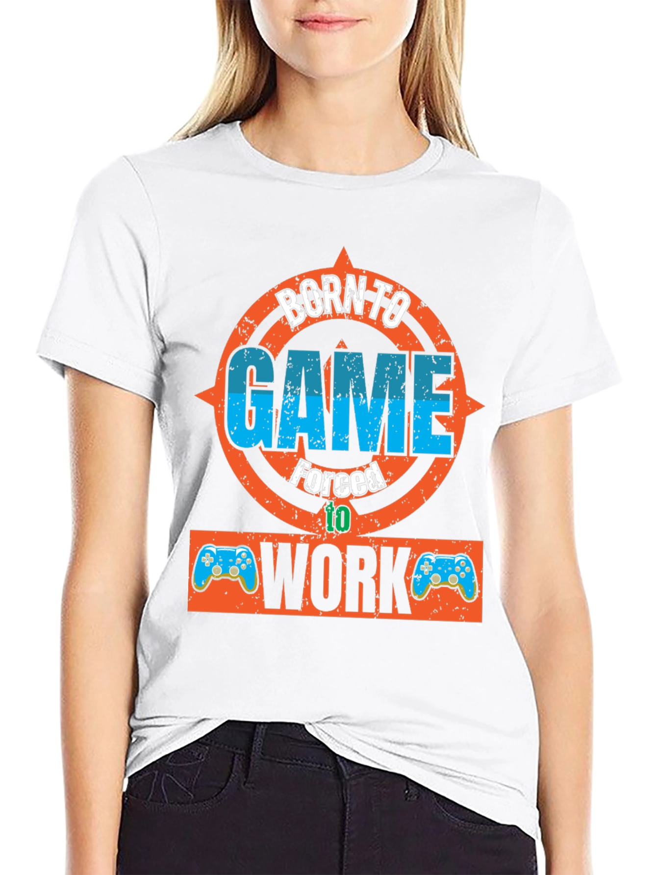 Born to Game Black Graphic T-Shirt