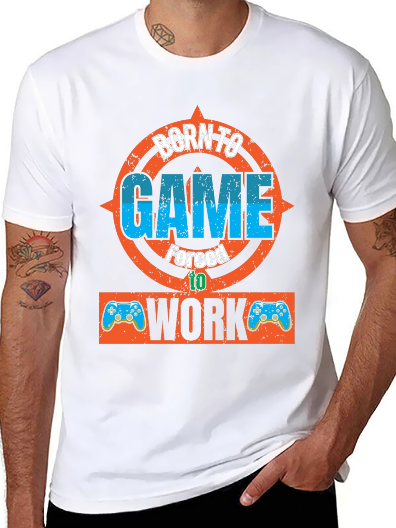 Born to Game Black Graphic T-Shirt