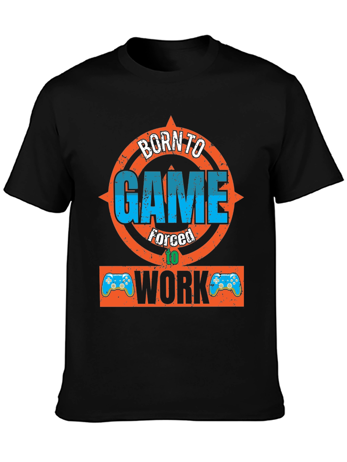 Born to Game Black Graphic T-Shirt