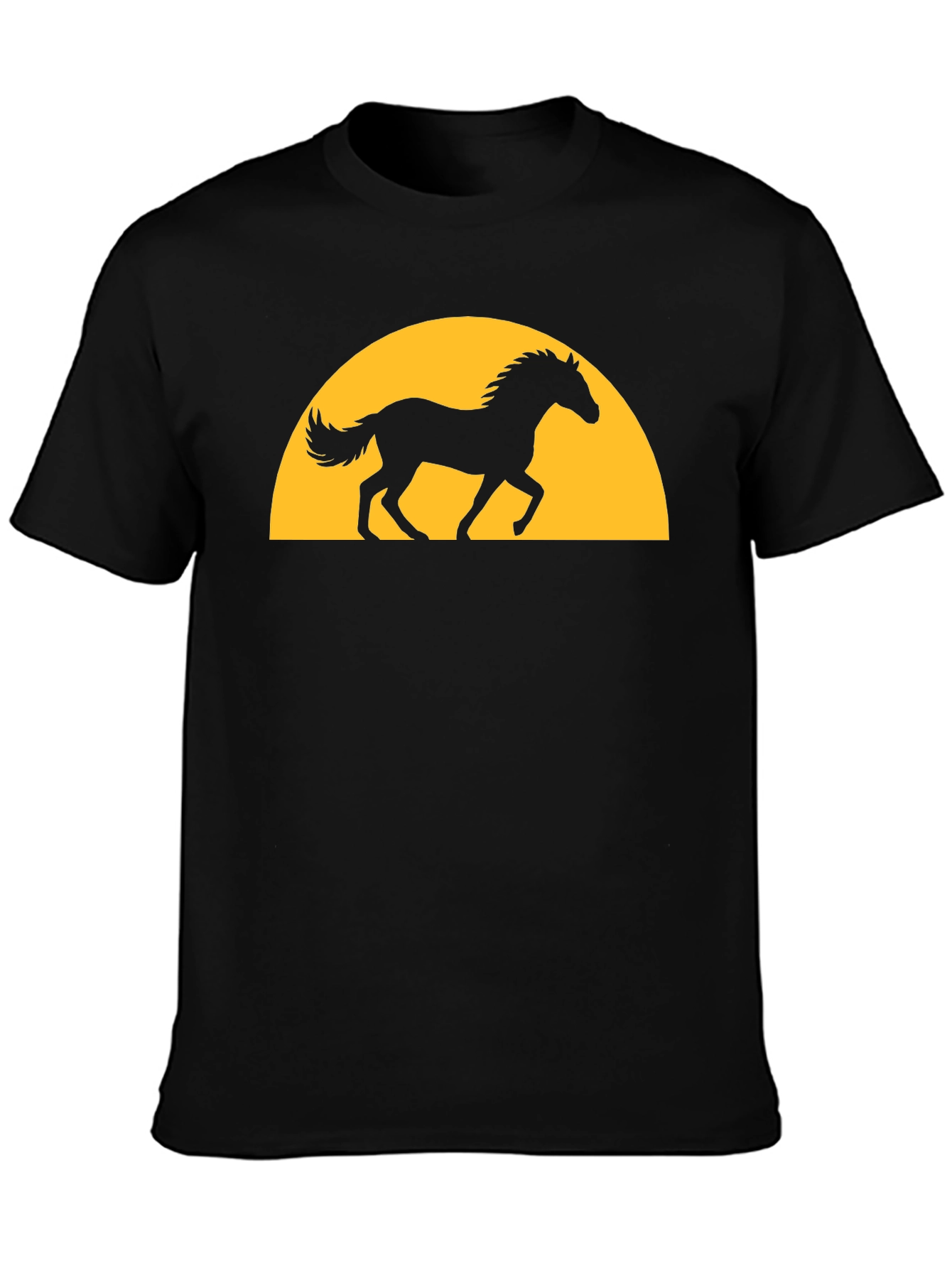Black Horse Sunset Graphic Tee