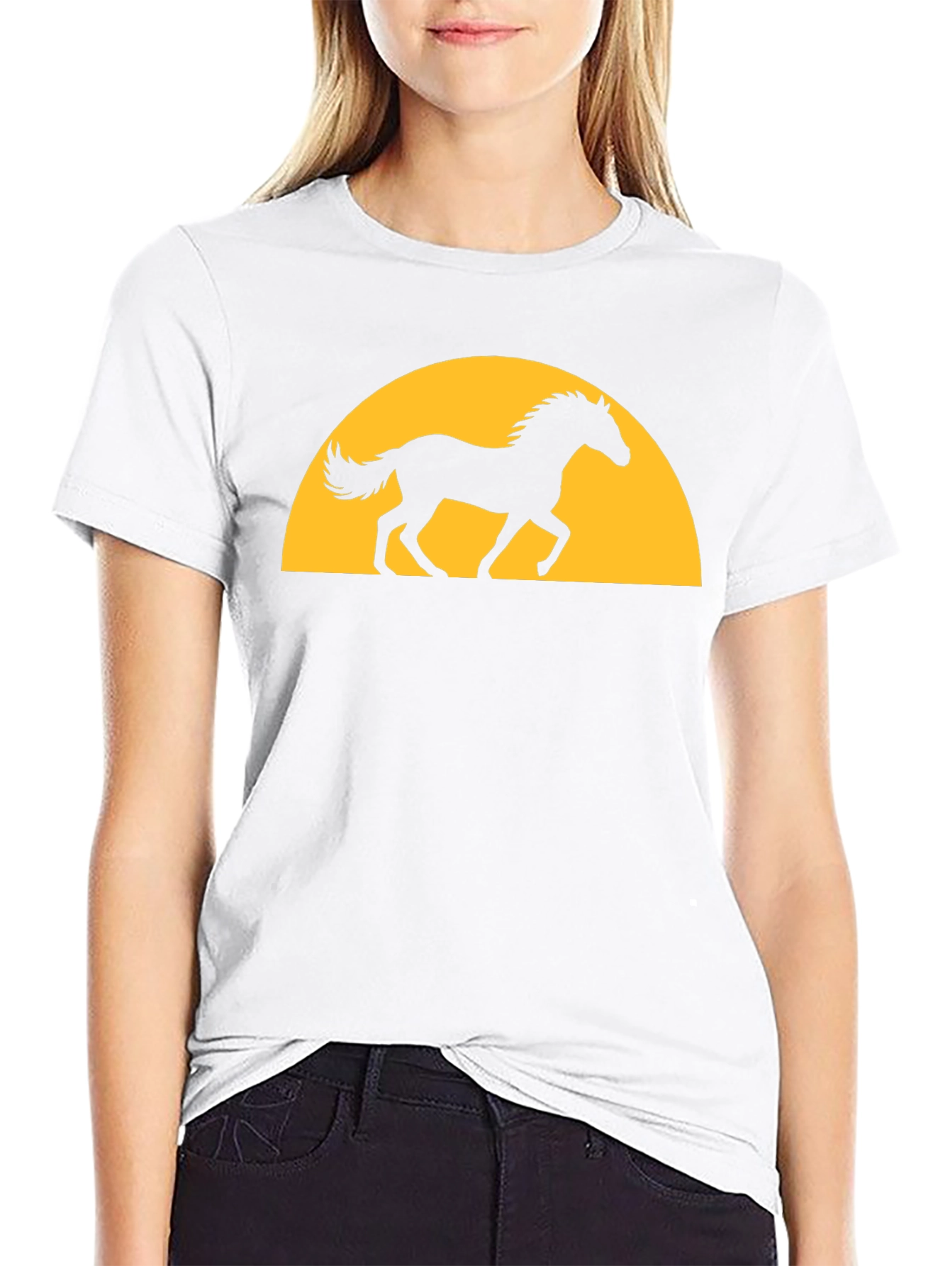 Black Horse Sunset Graphic Tee