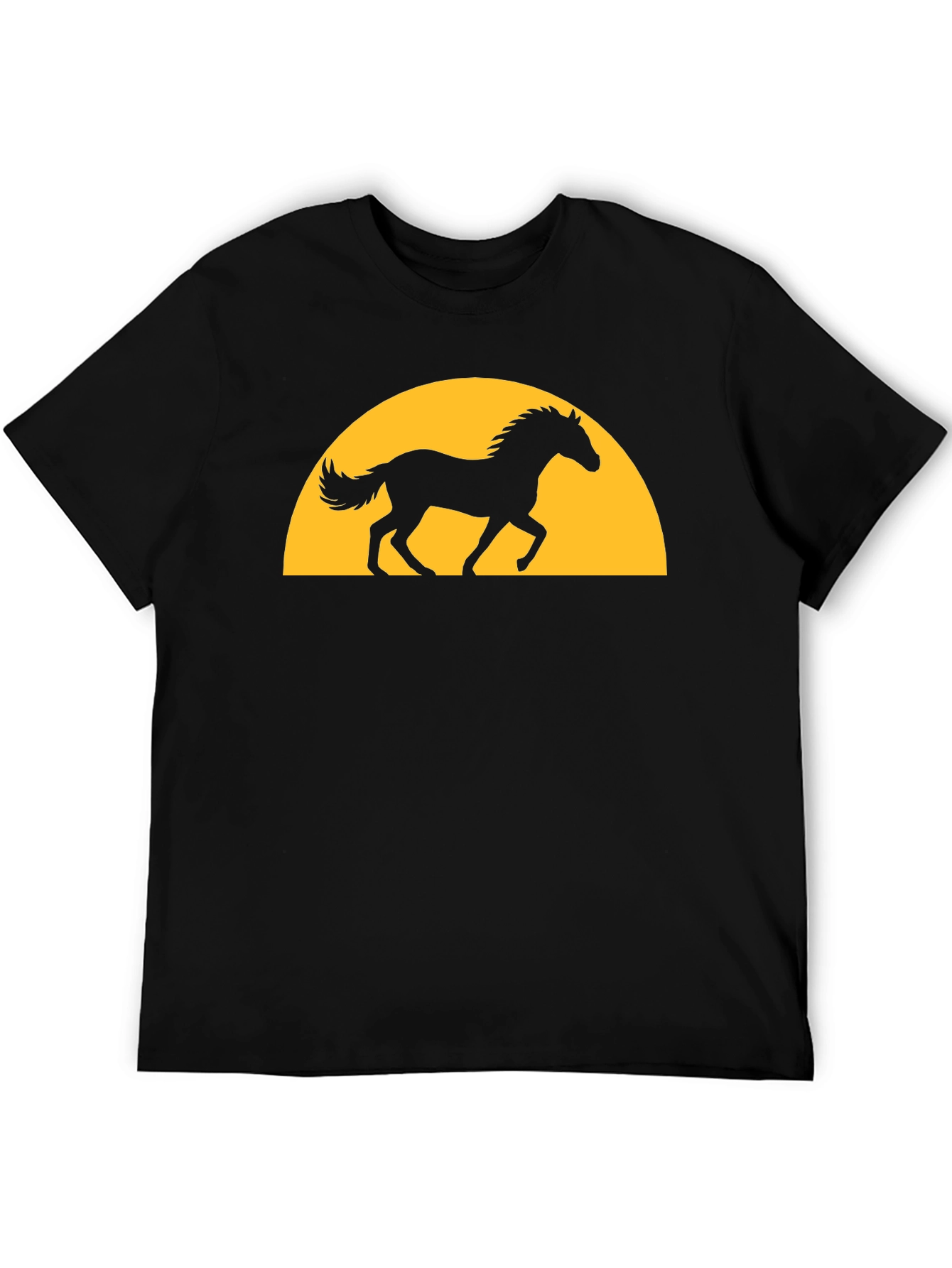 Black Horse Sunset Graphic Tee