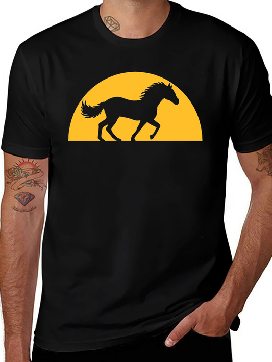 Black Horse Sunset Graphic Tee