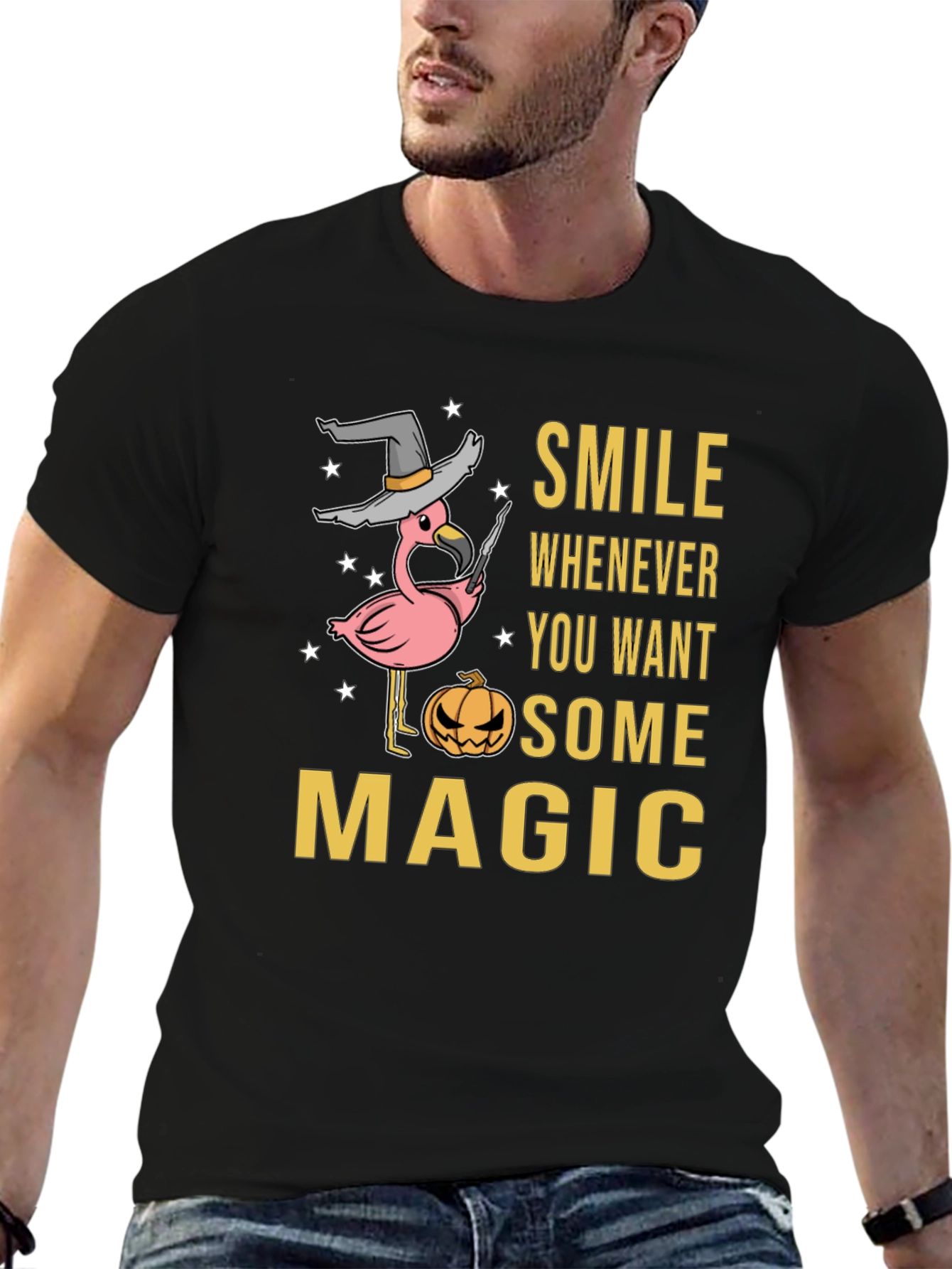 Halloween Flamingo Magic T-Shirt