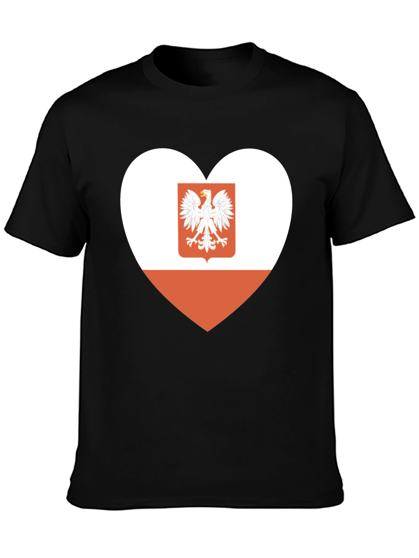 Poland Flag Heart Graphic Tee