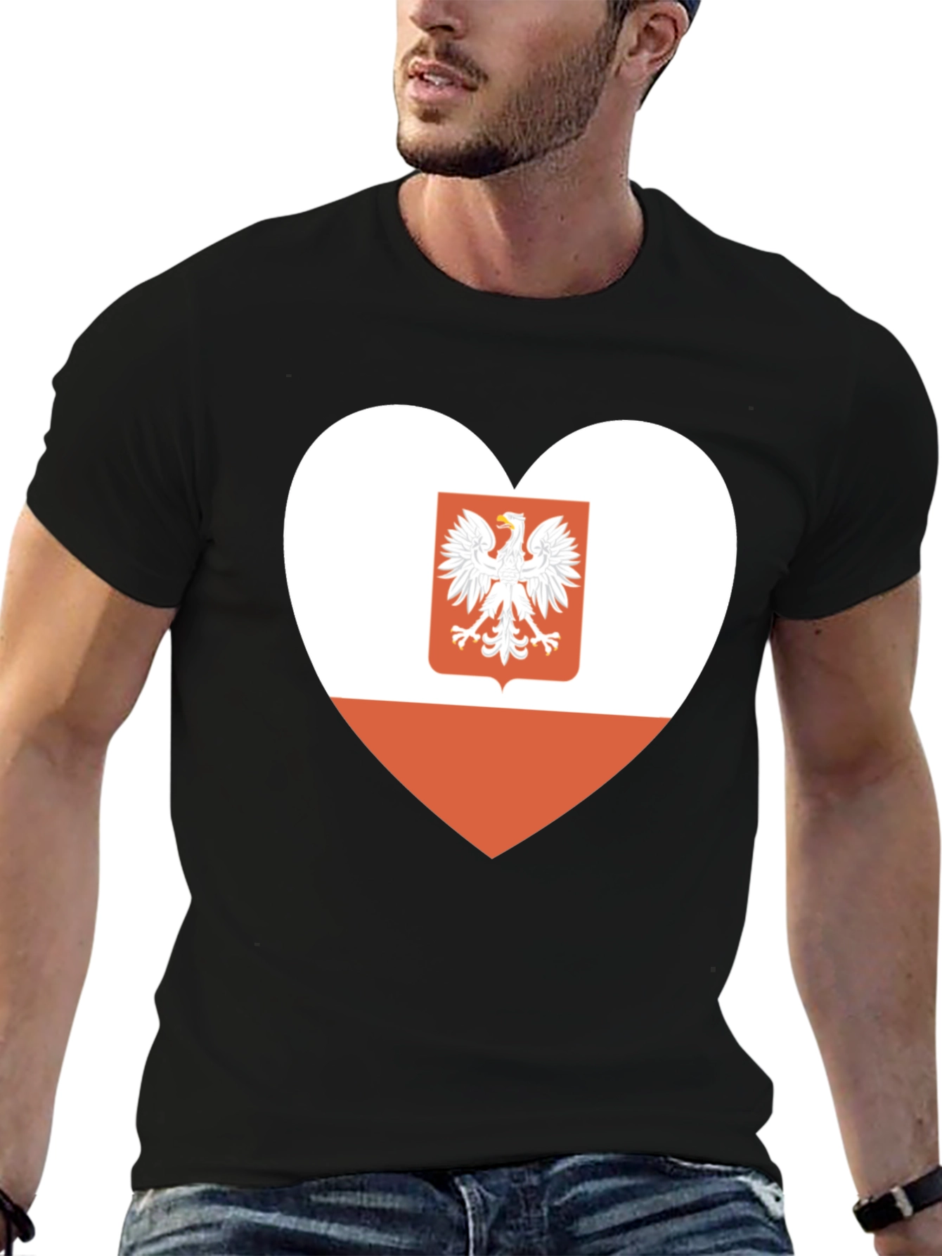 Poland Flag Heart Graphic Tee