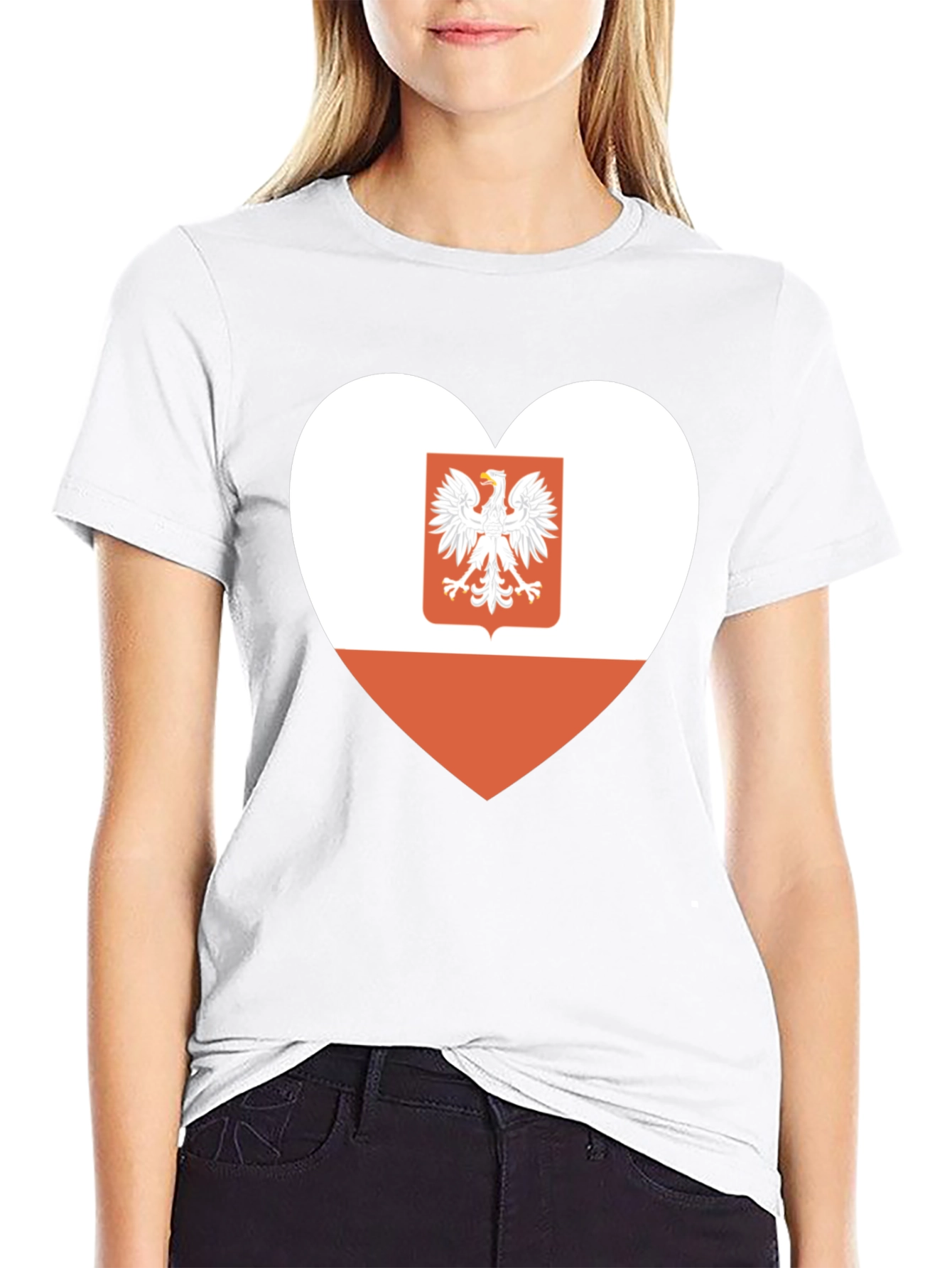 Poland Flag Heart Graphic Tee