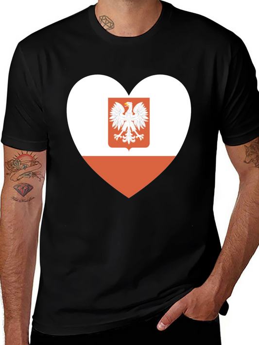 Poland Flag Heart Graphic Tee