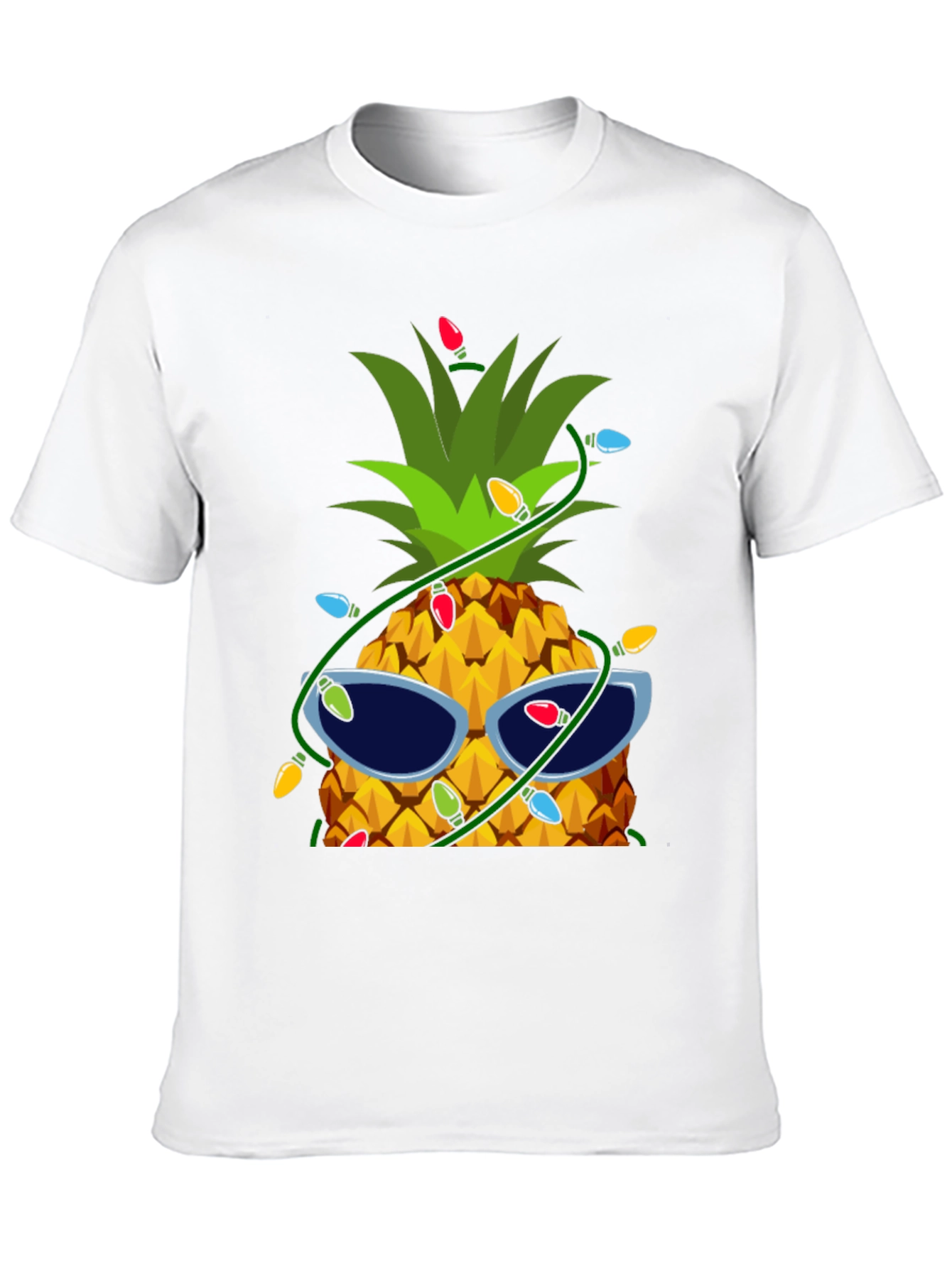 Festive Pineapple T-Shirt with Sunglasses & Lights