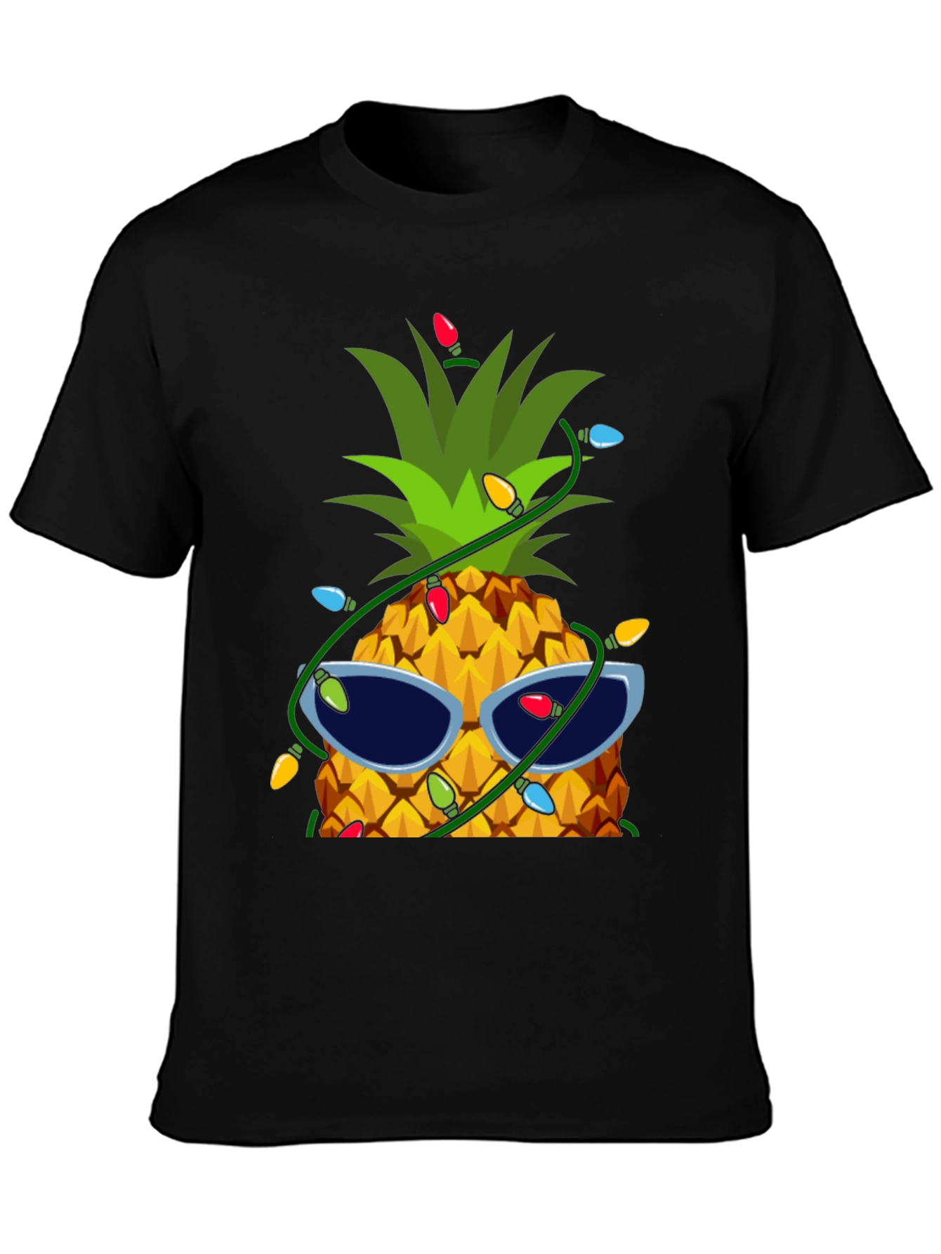 Festive Pineapple T-Shirt with Sunglasses & Lights