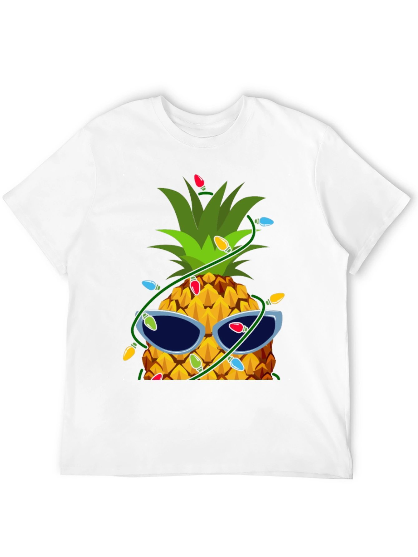 Festive Pineapple T-Shirt with Sunglasses & Lights