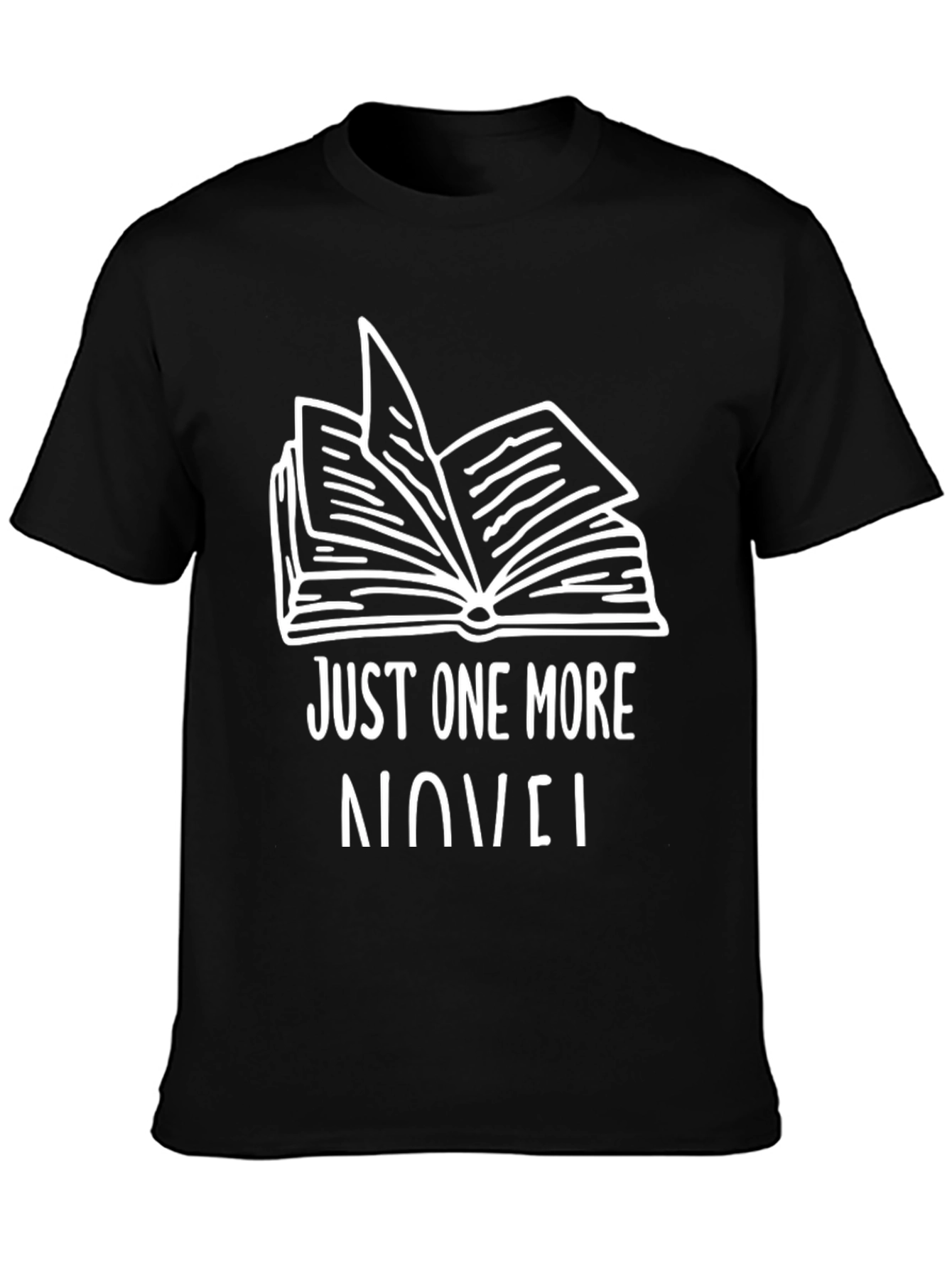 Just One More Novel Black Graphic Tee